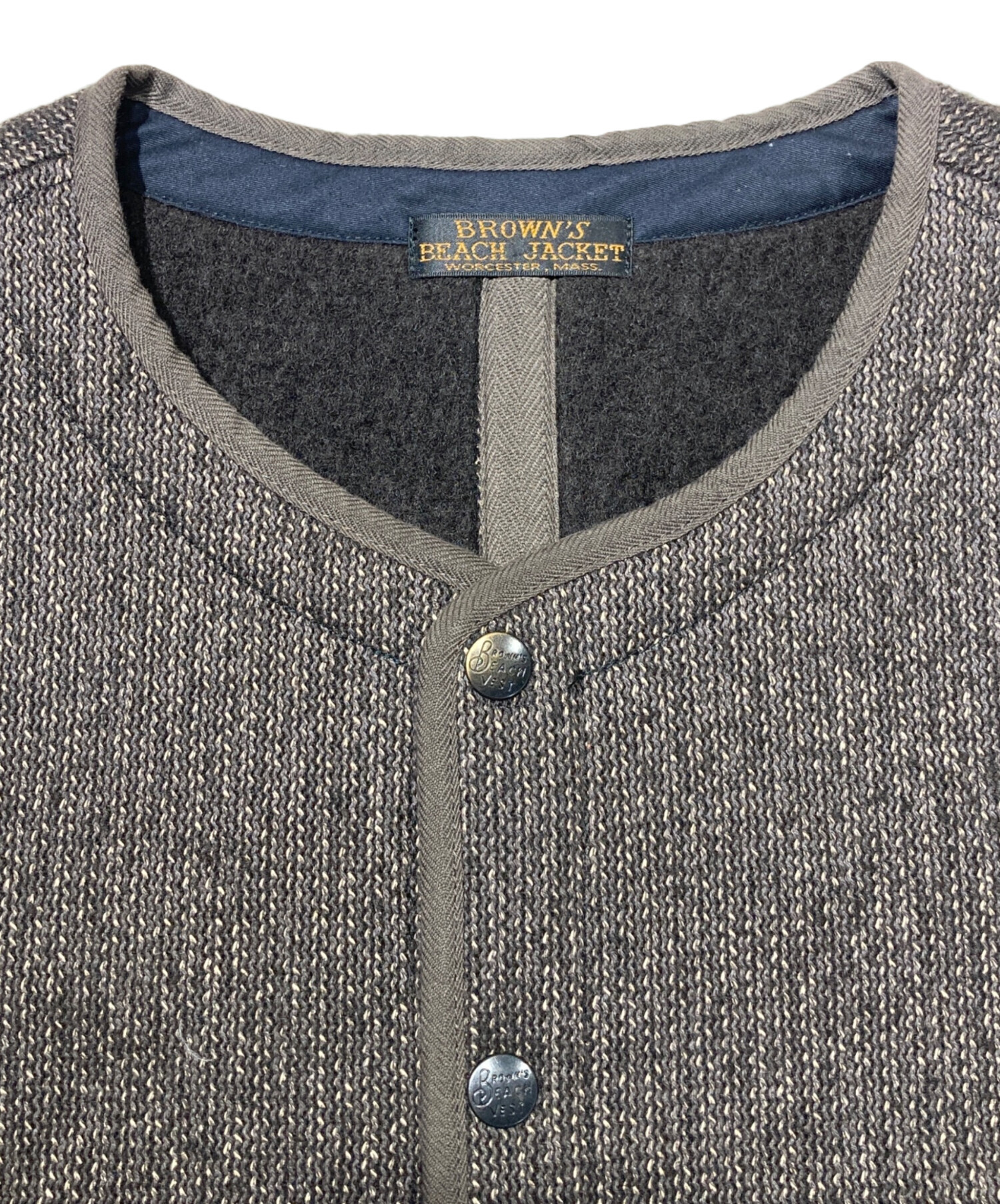 BROWN'S BEACH JACKET ダークグレー ベスト　36 中古・古着通販】BROWN'S BEACH JACKET (ブラウンズビーチジャケット