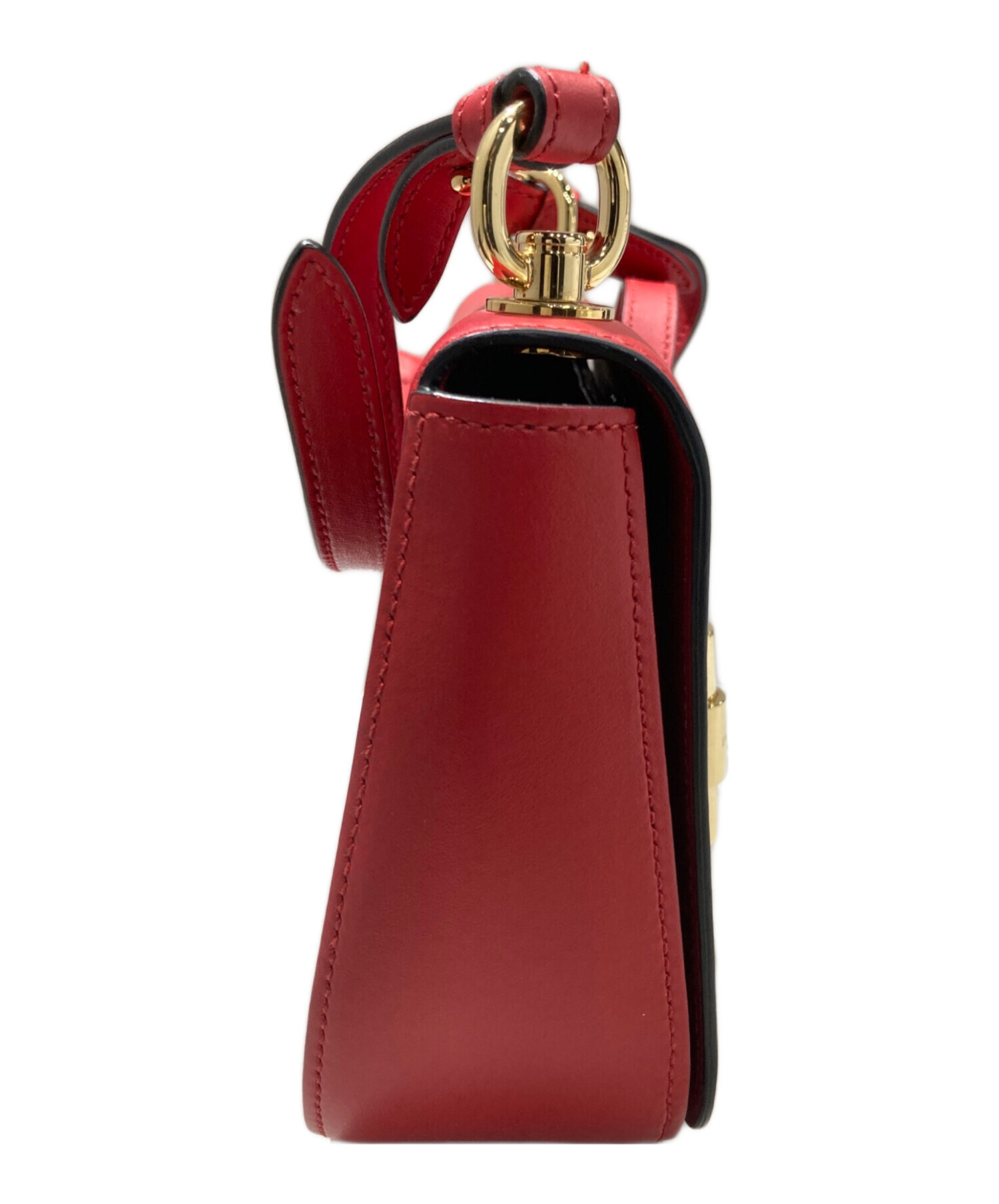 中古・古着通販】PRADA (プラダ) Saddle Shoulder Bag レッド サイズ