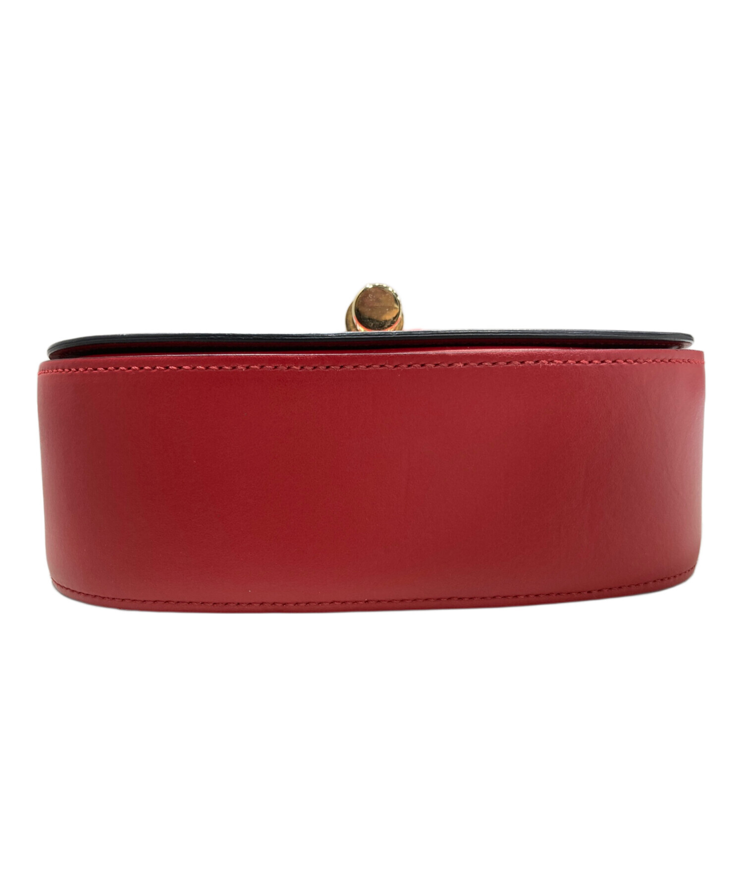 中古・古着通販】PRADA (プラダ) Saddle Shoulder Bag レッド サイズ