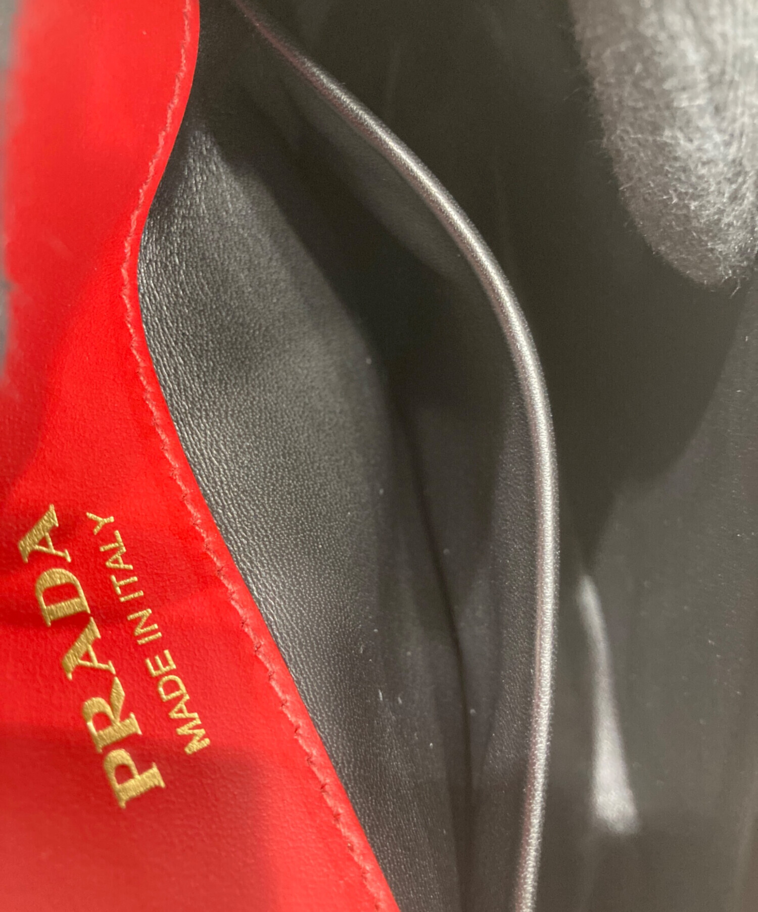 中古・古着通販】PRADA (プラダ) Saddle Shoulder Bag レッド サイズ