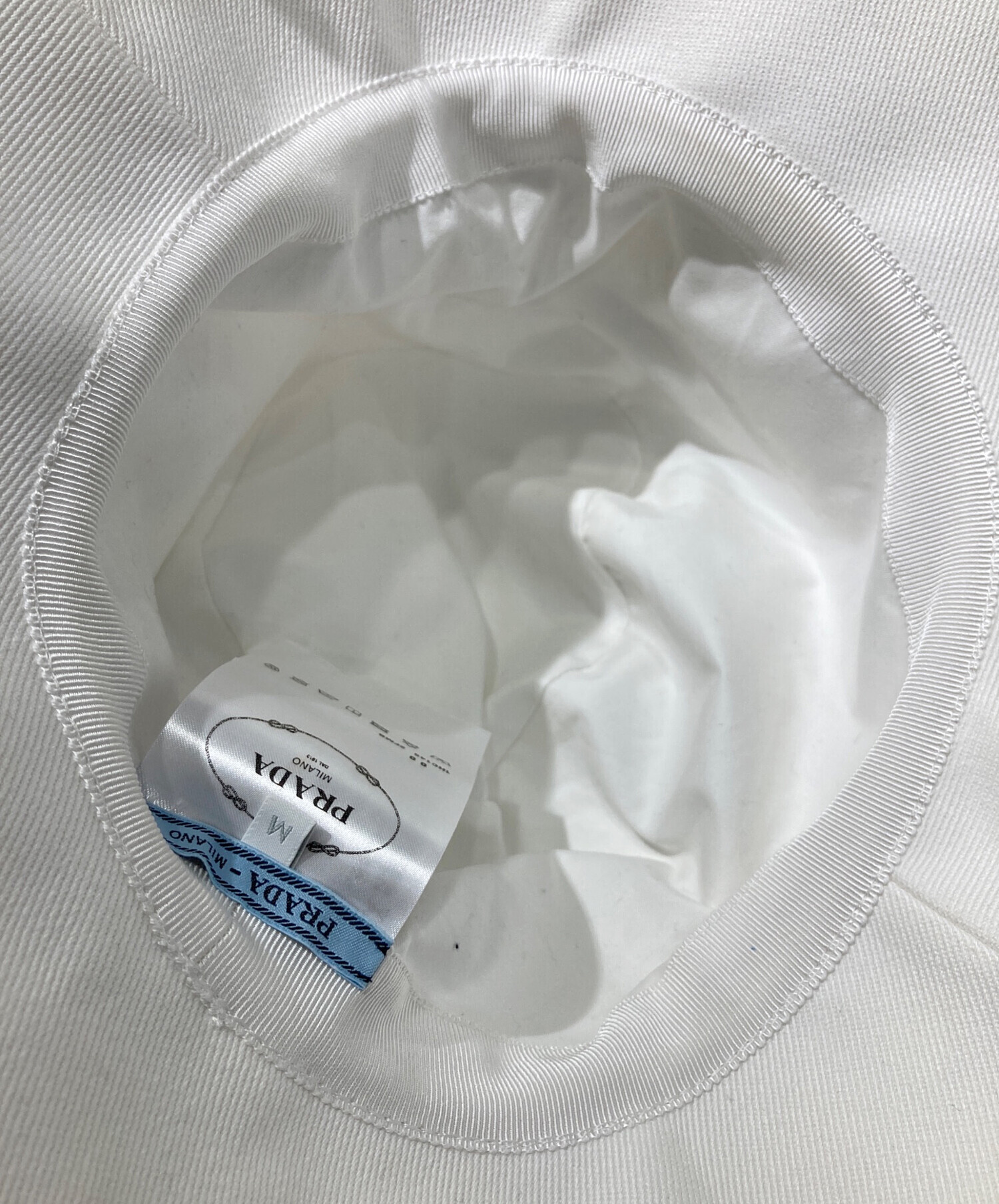 中古・古着通販】PRADA (プラダ) ドリルハット ホワイト サイズ 