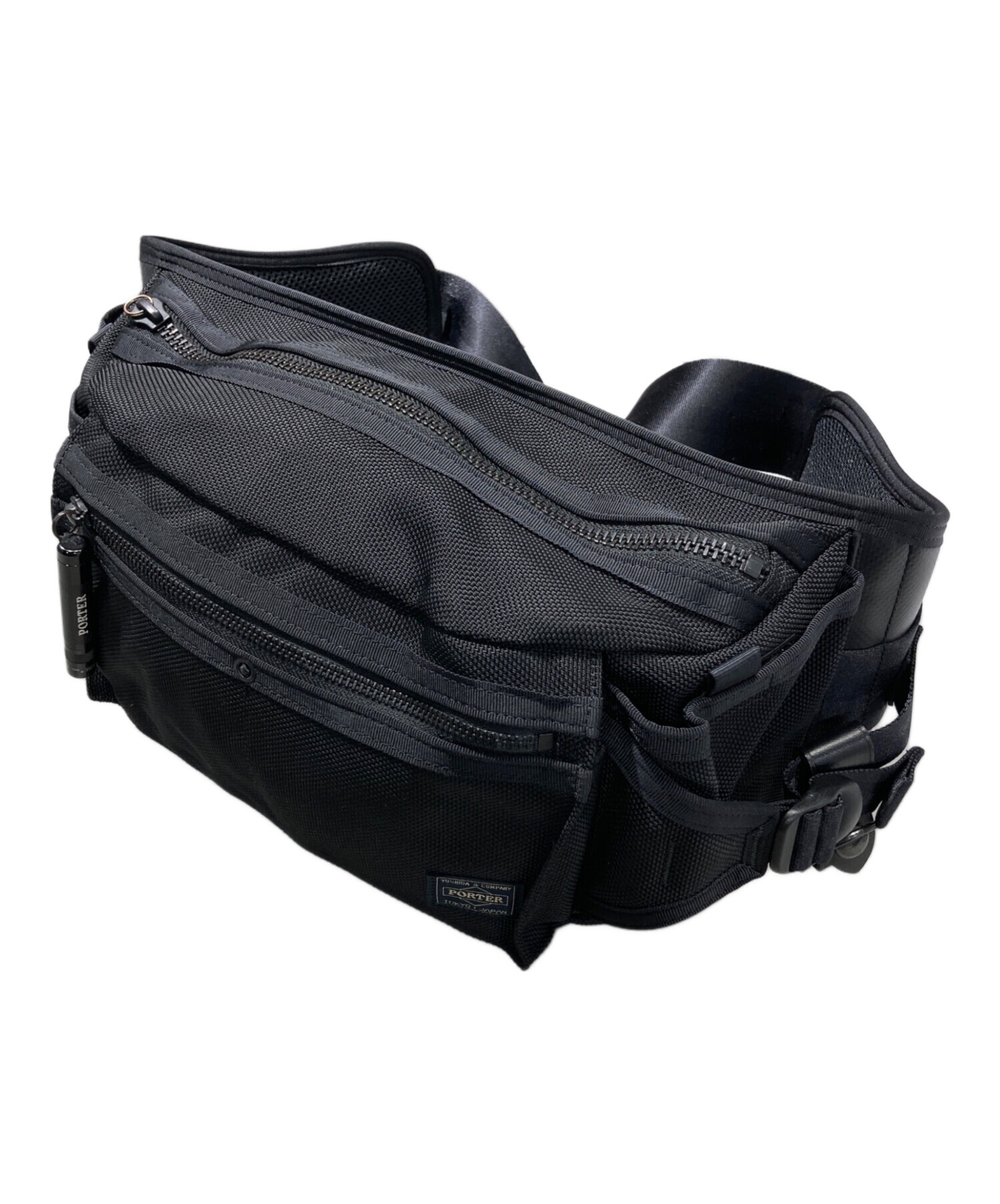 中古・古着通販】PORTER (ポーター) ウエストバッグ ブラック