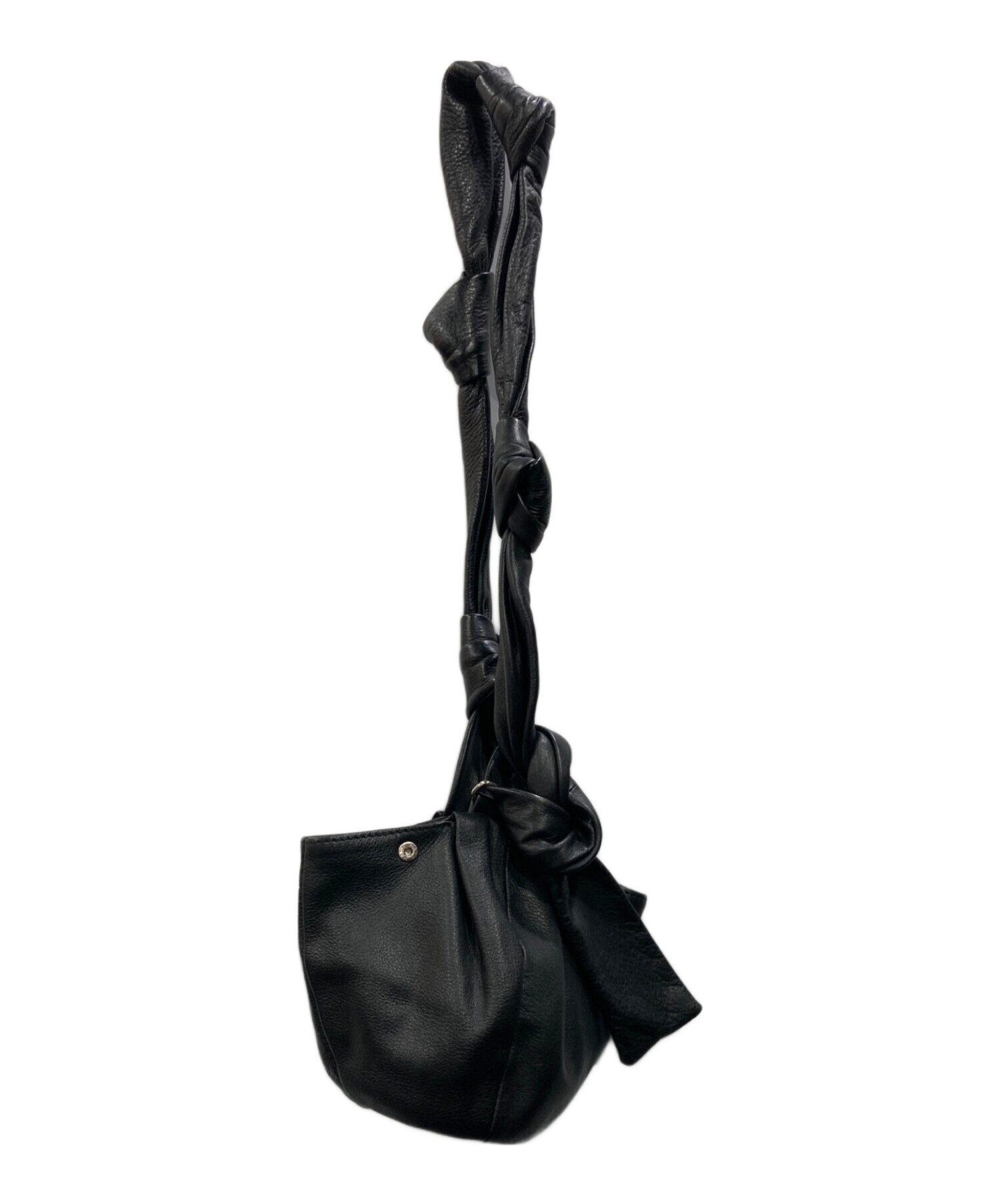 中古・古着通販】MEER (メーア) TIE LEATHER BALL BAG ブラック 