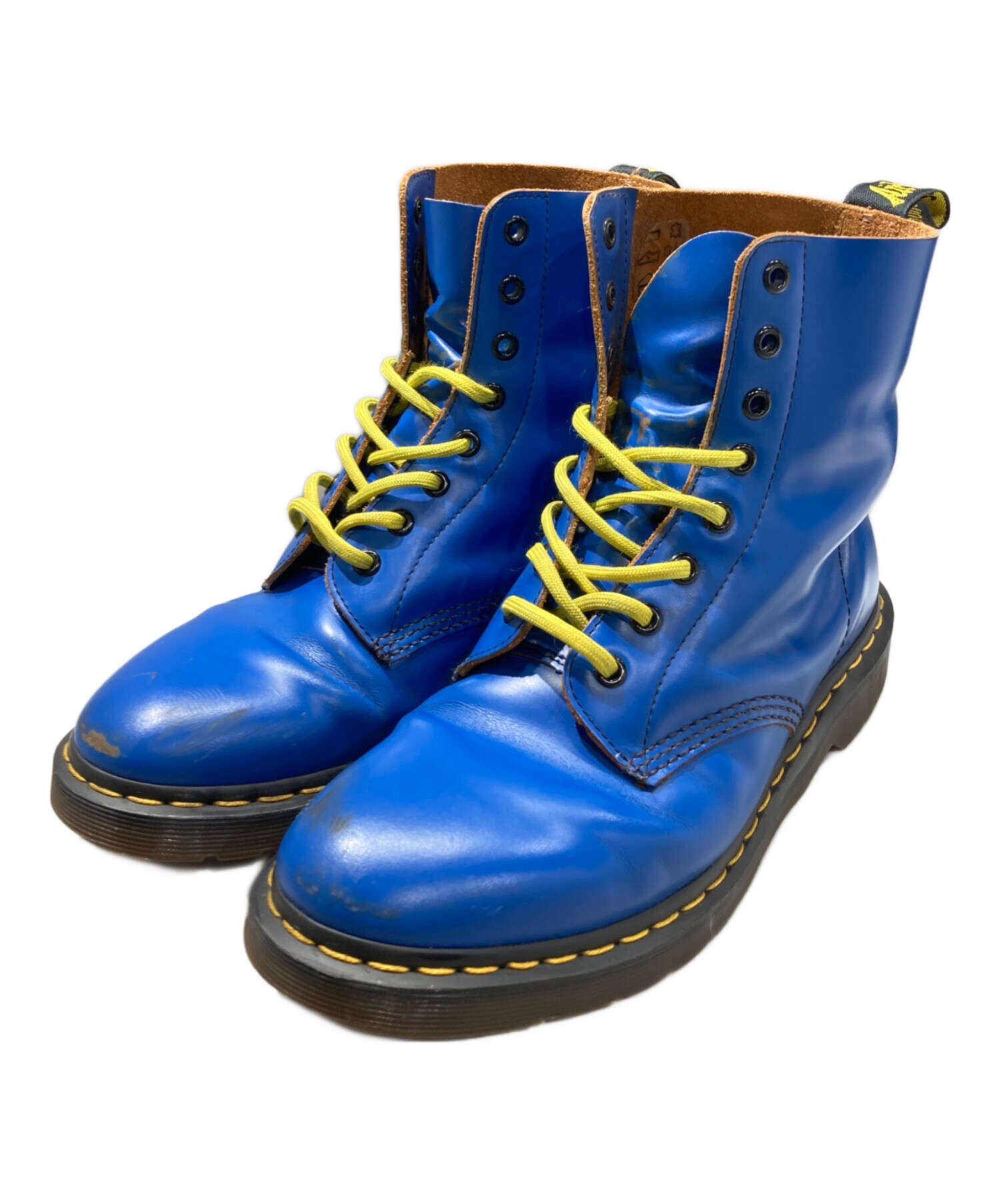 Dr. Martens レザーブーツ　ブルー　青　箱無し　イングランド製 中古・古着通販】Dr.Martens (ドクターマーチン) 8ホールブーツ ブルー
