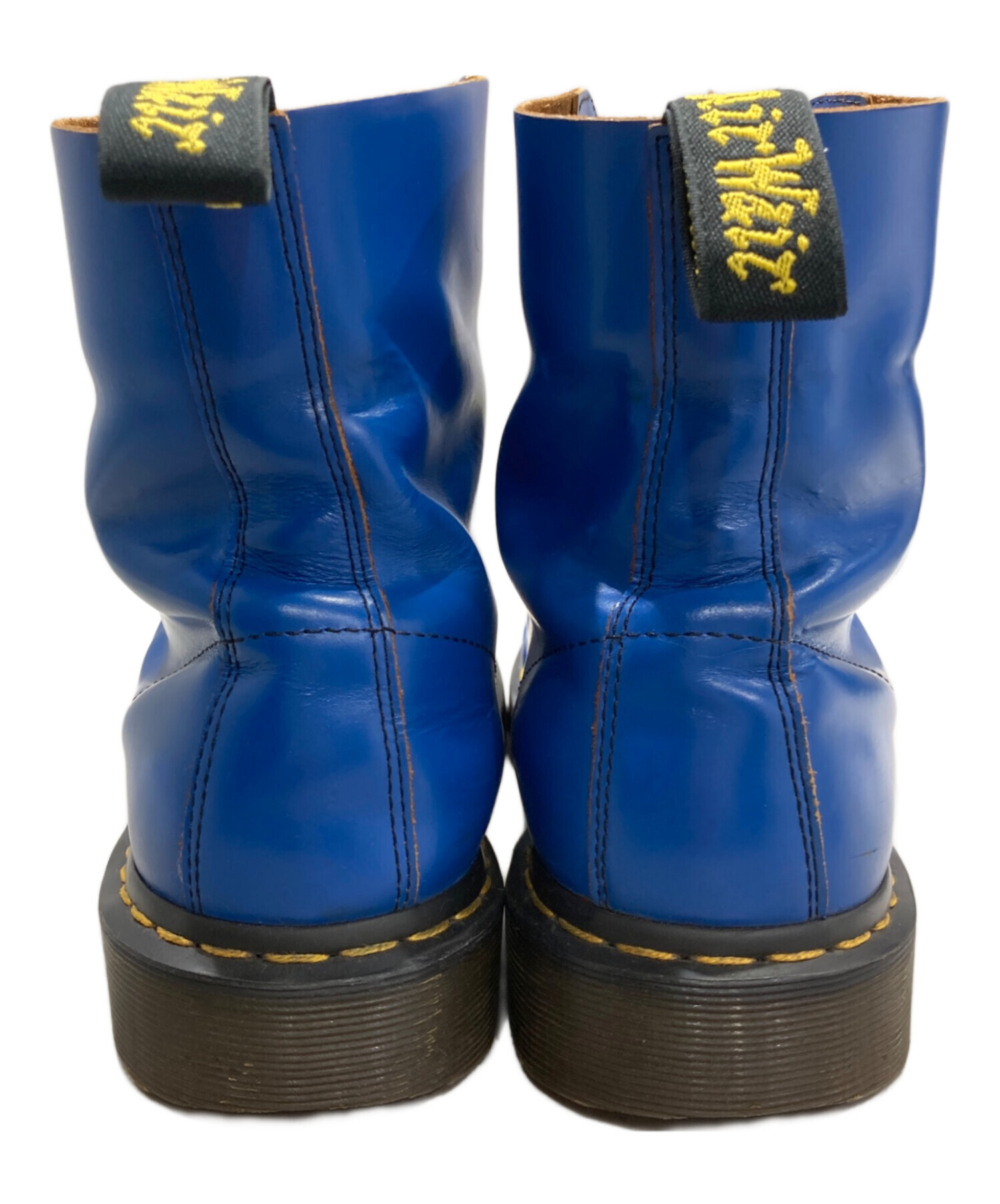 Dr. Martens レザーブーツ　ブルー　青　箱無し　イングランド製 中古・古着通販】Dr.Martens (ドクターマーチン) 8ホールブーツ ブルー