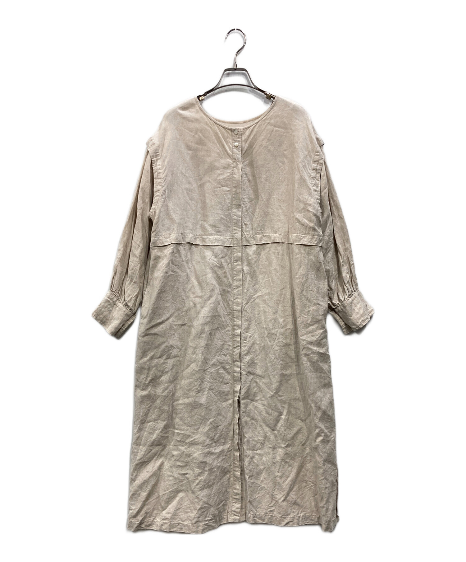 良品 nest Robe ネストローブ リネンガウンコート ベージュ レディース 古着 中古 USED ネストローブ nest Robe リネンフーデットガウンコート - (jk1-2509