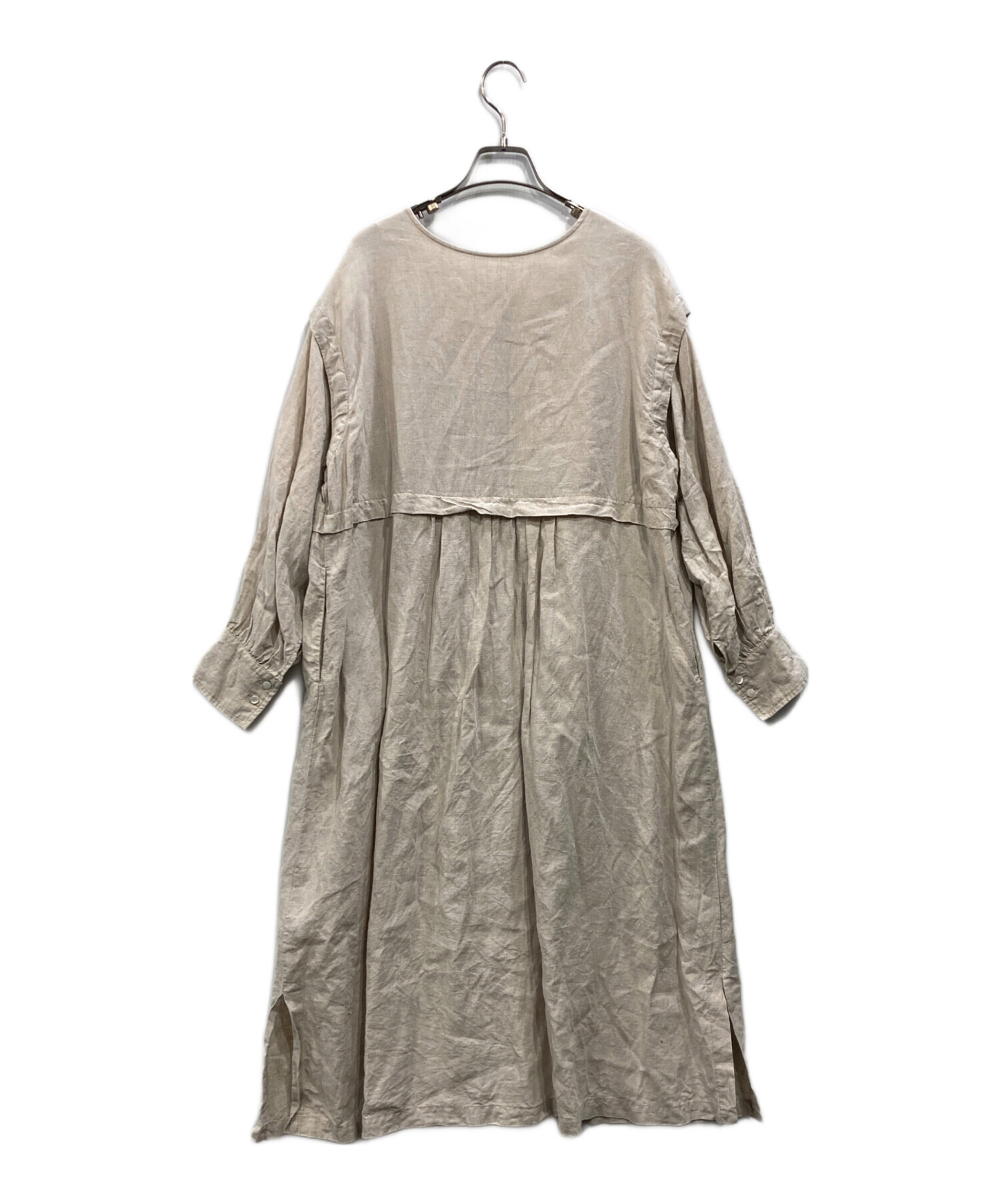 中古・古着通販】nest Robe (ネストローブ) リネンワンピース ベージュ