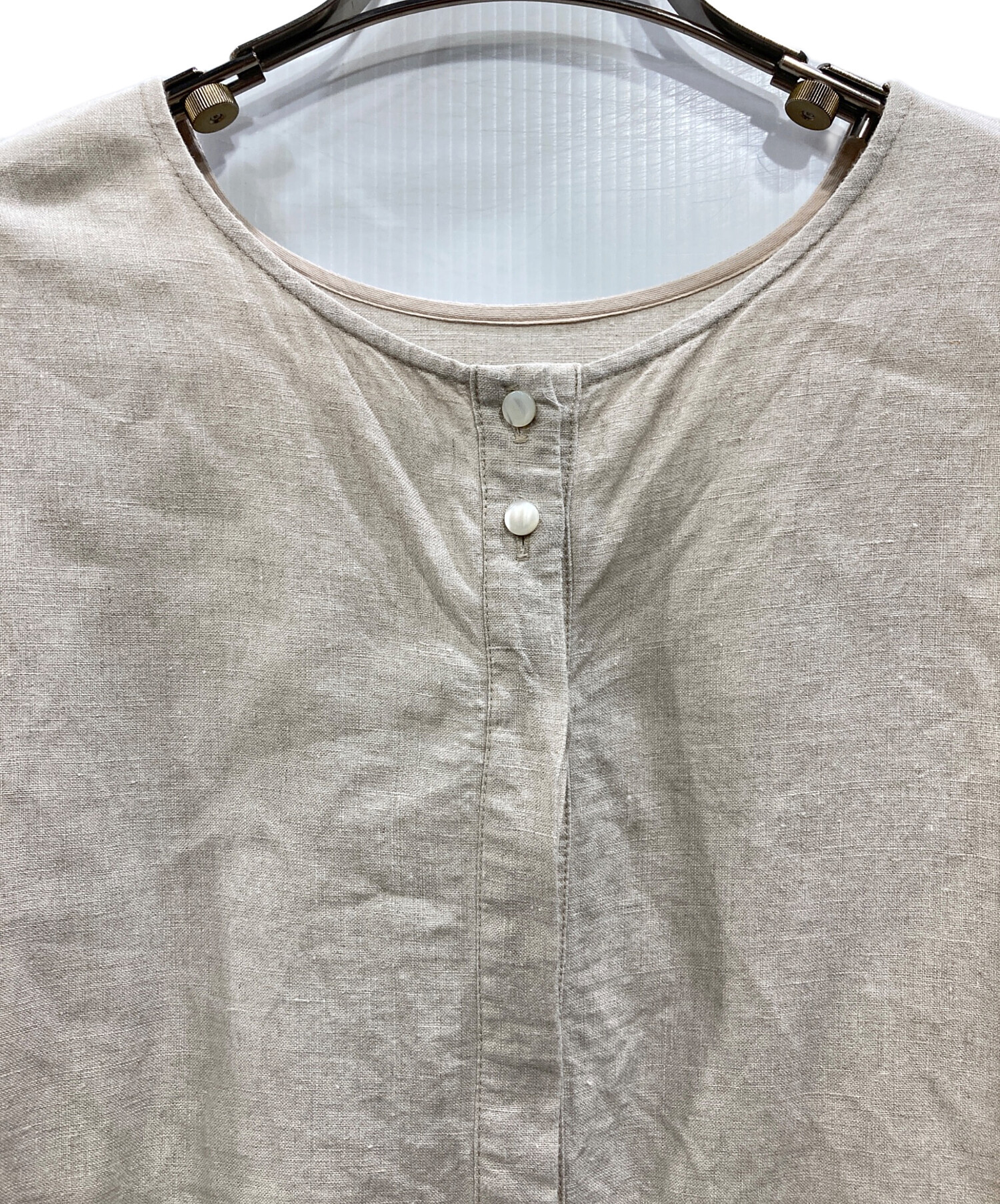 中古・古着通販】nest Robe (ネストローブ) リネンワンピース ベージュ