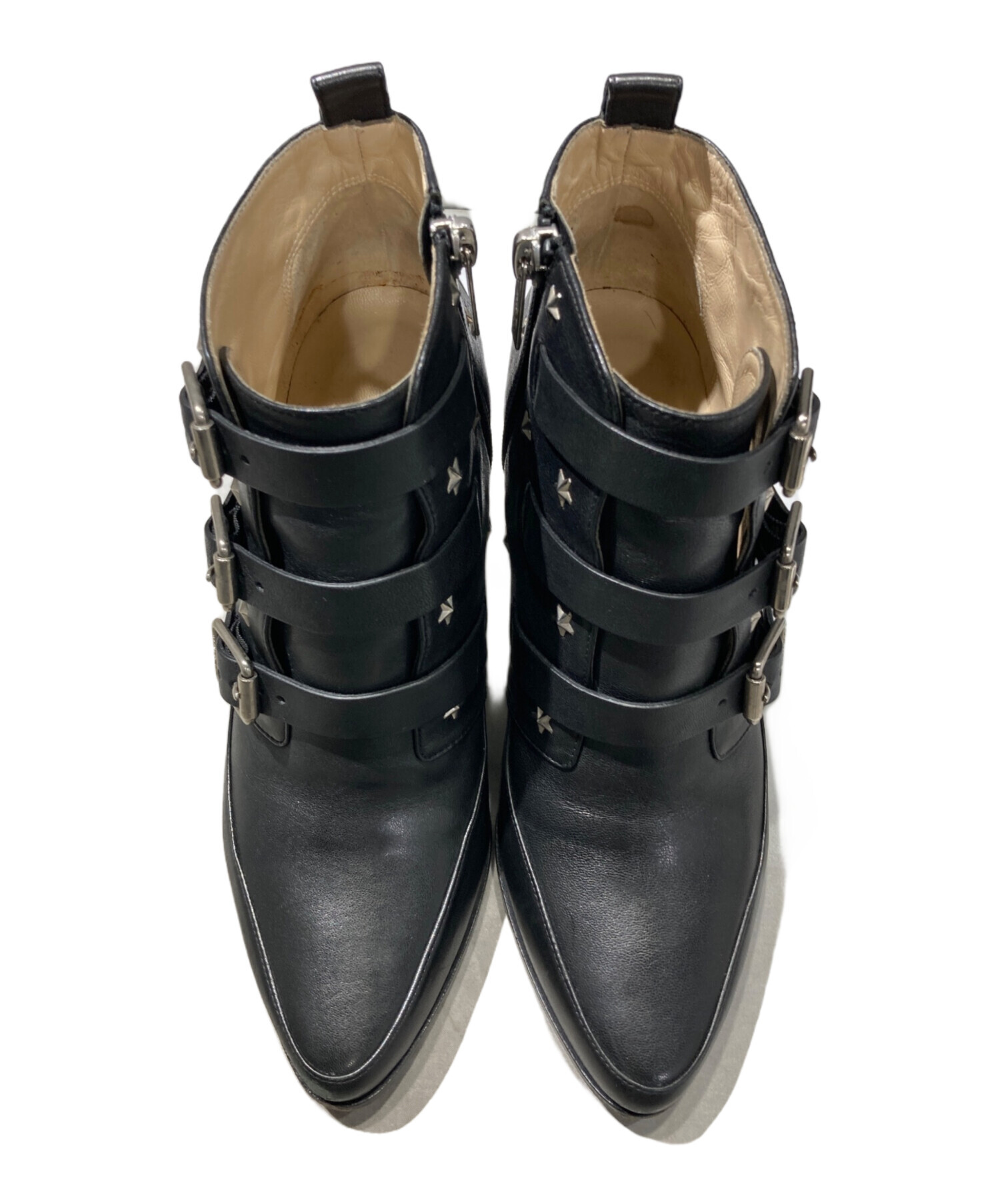 中古・古着通販】JIMMY CHOO (ジミーチュウ) ショートブーツ ブラック