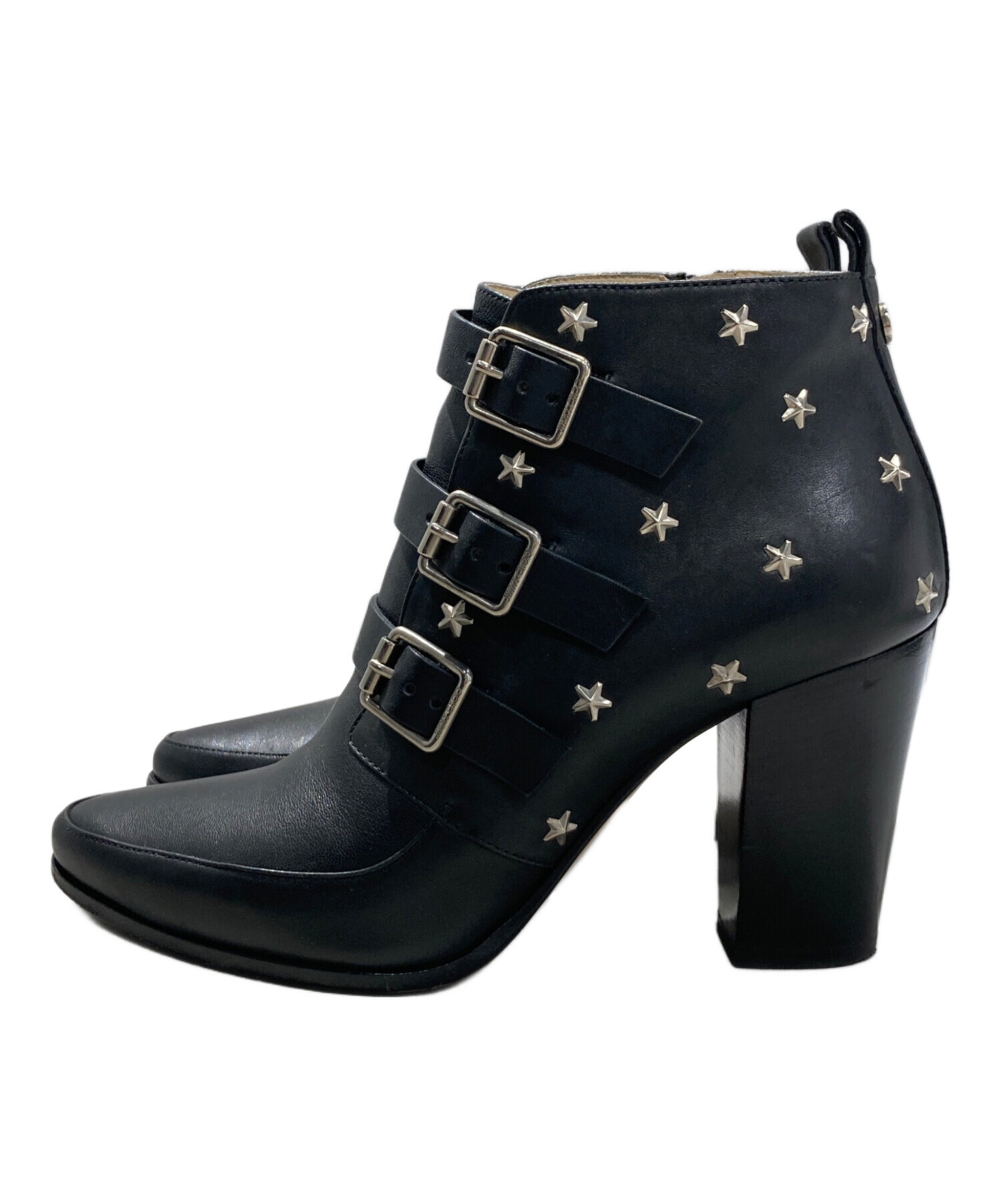 中古・古着通販】JIMMY CHOO (ジミーチュウ) ショートブーツ ブラック