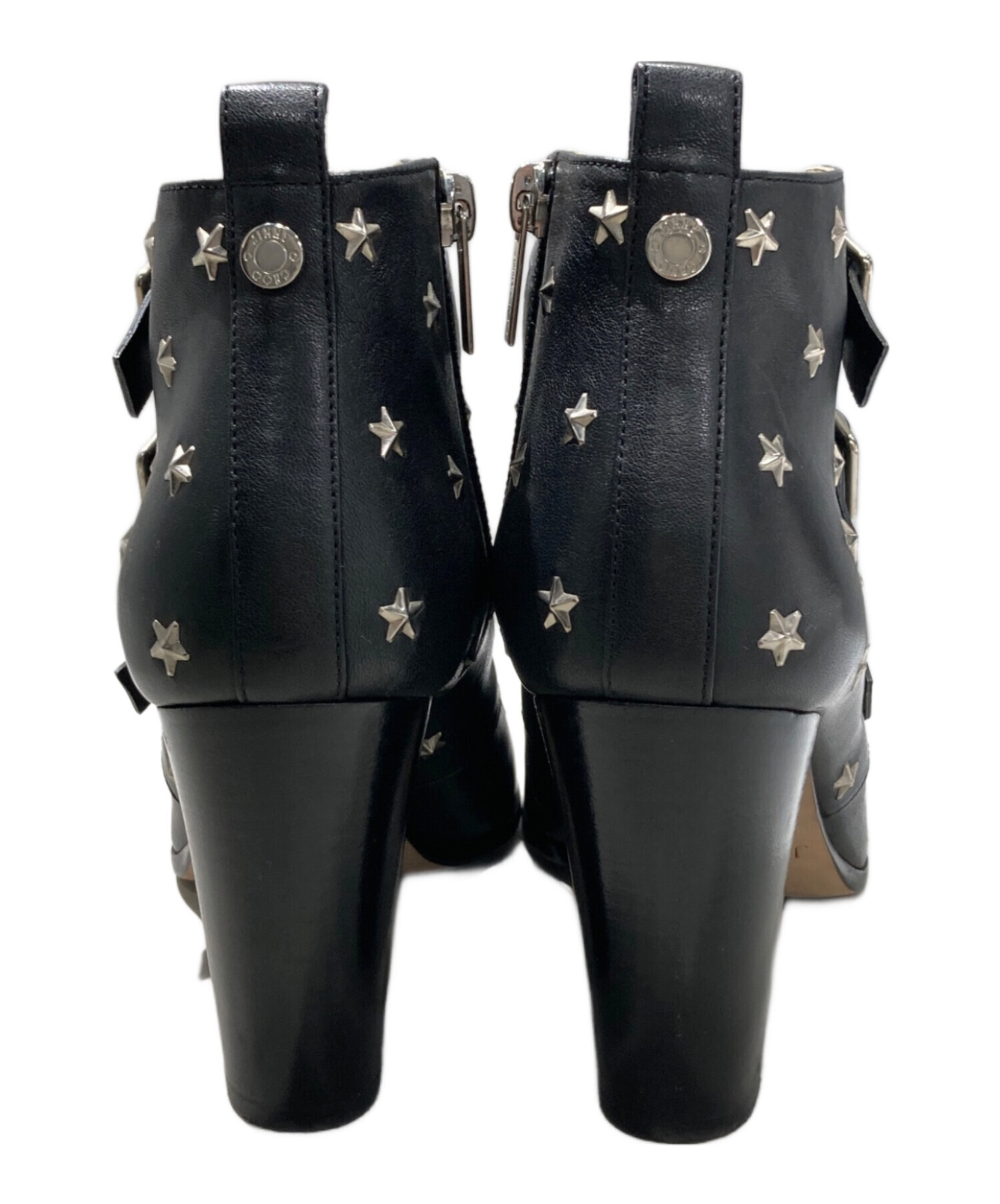 中古・古着通販】JIMMY CHOO (ジミーチュウ) ショートブーツ ブラック