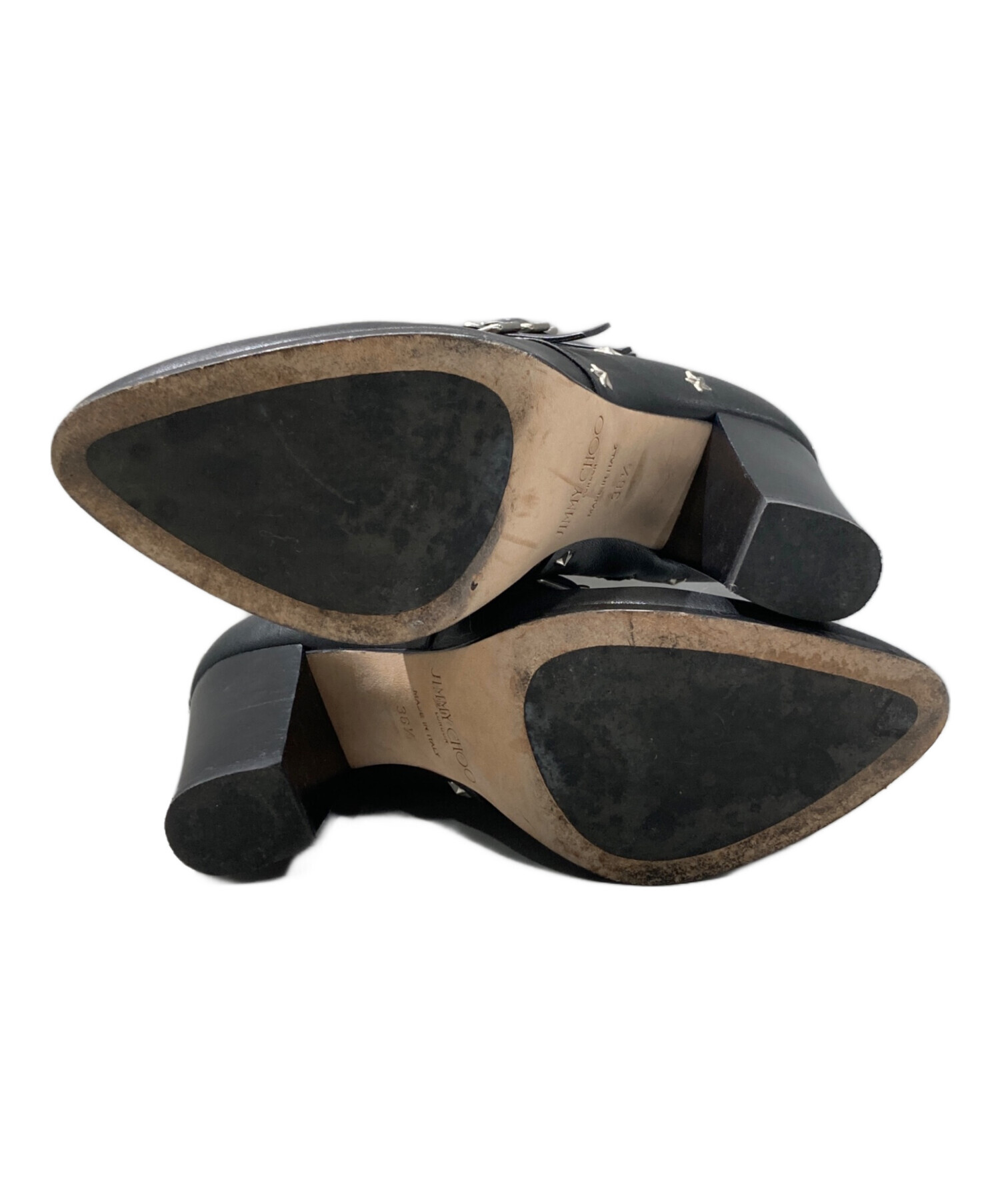 中古・古着通販】JIMMY CHOO (ジミーチュウ) ショートブーツ ブラック