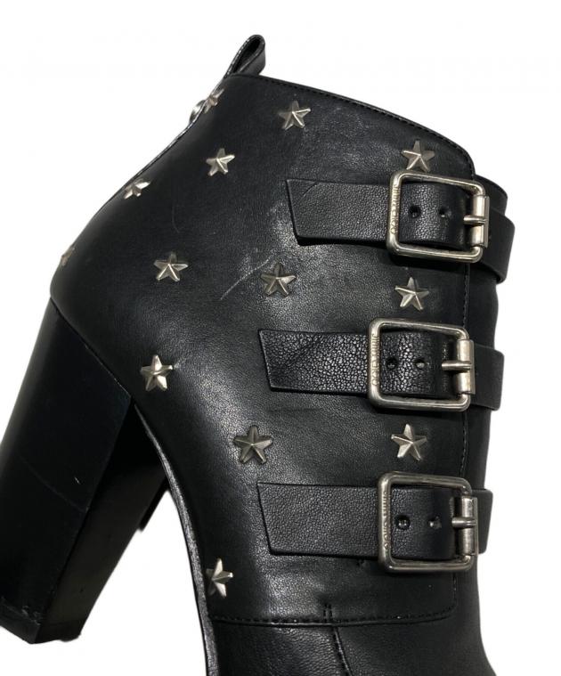 中古・古着通販】JIMMY CHOO (ジミーチュウ) ショートブーツ ブラック