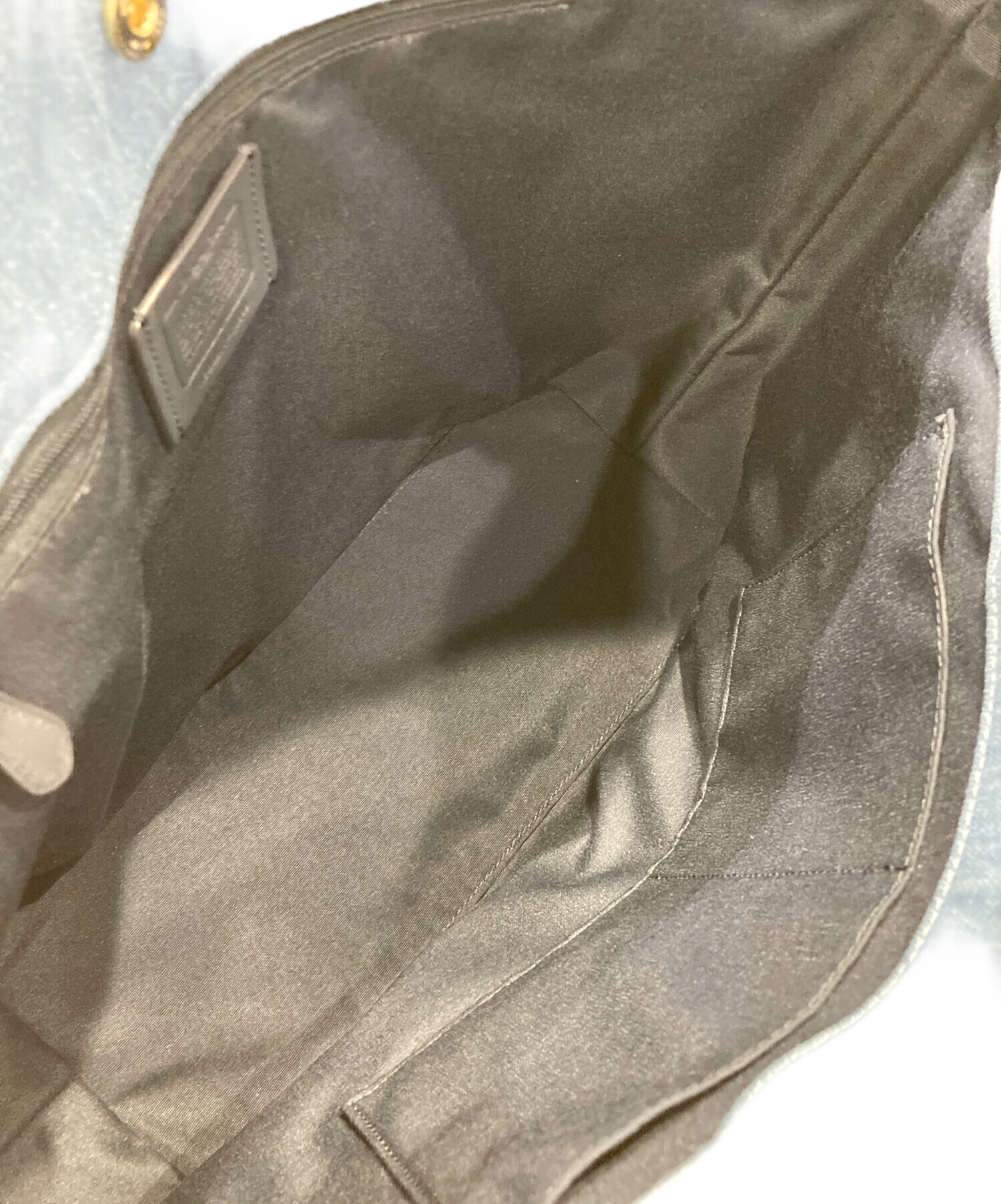 中古・古着通販】COACH (コーチ) デニムトートバッグ ブルー｜ブランド 