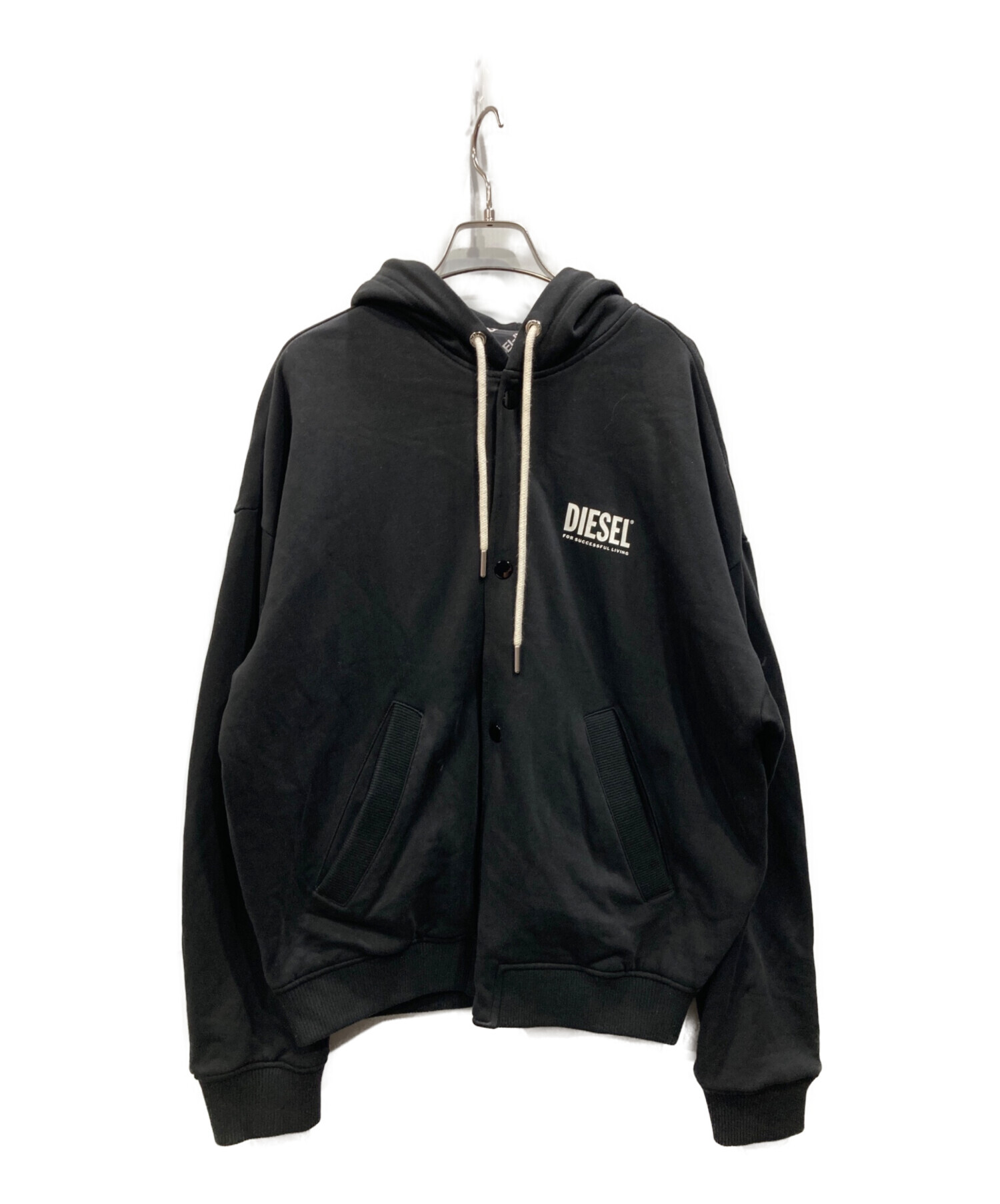 中古・古着通販】DIESEL (ディーゼル) フーデッドジャケット ブラック 
