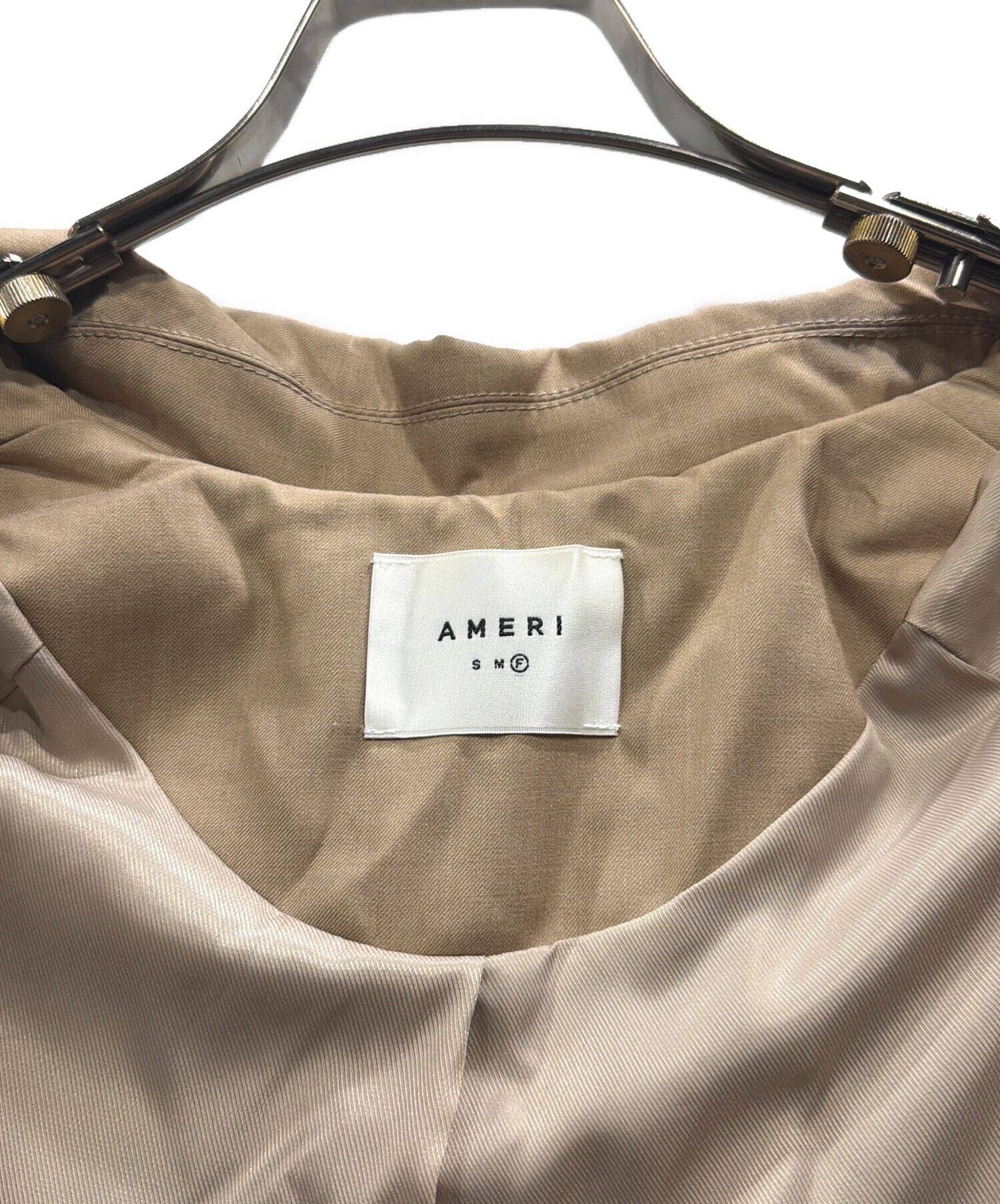 中古・古着通販】Ameri (アメリ) ROLL-UP SLEEVE PLEATS TRENCH COAT