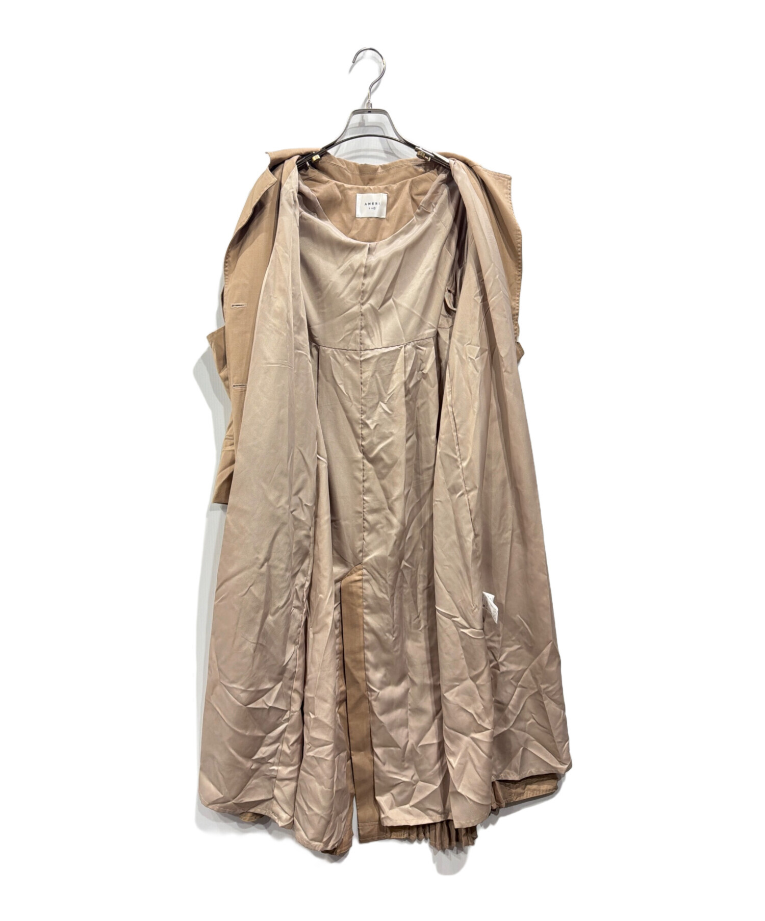 中古・古着通販】Ameri (アメリ) ROLL-UP SLEEVE PLEATS TRENCH COAT