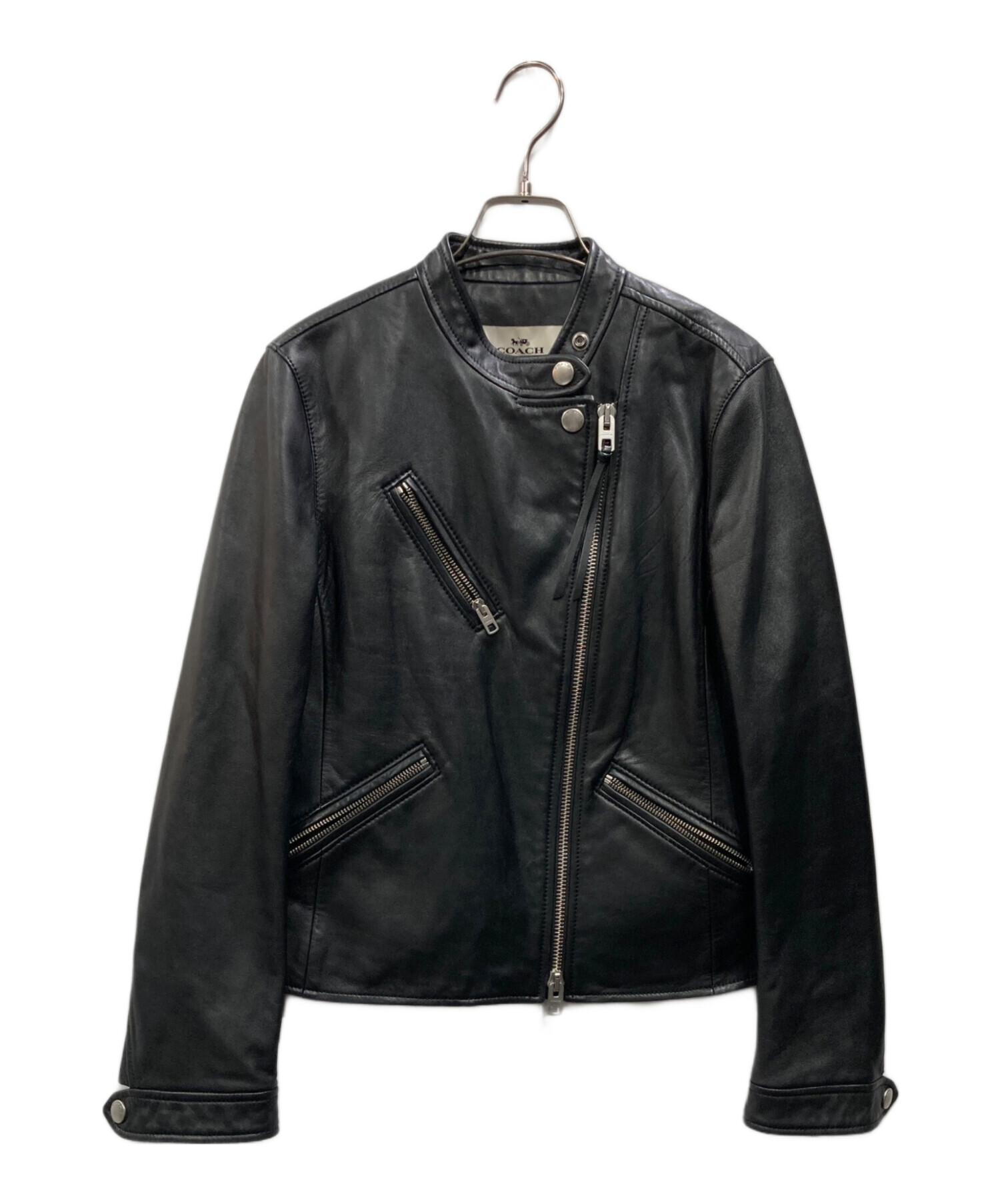 中古・古着通販】COACH (コーチ) ライダースジャケット ブラック