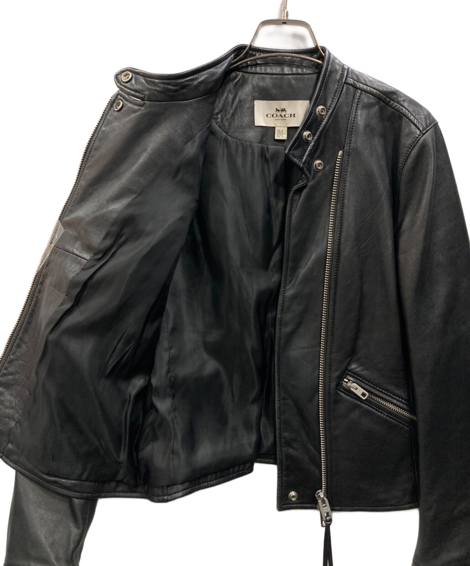 中古・古着通販】COACH (コーチ) ライダースジャケット ブラック