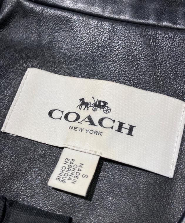 中古・古着通販】COACH (コーチ) ライダースジャケット ブラック