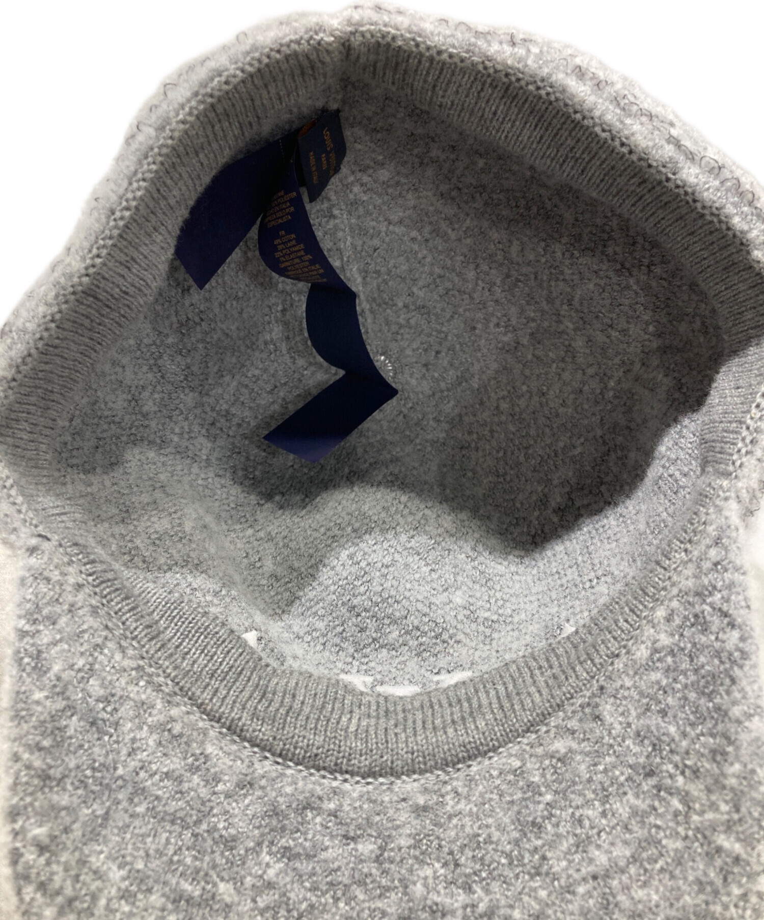 【手放し本舗】ルイヴィトン　キャップ　グレー 中古・古着通販】LOUIS VUITTON (ルイ ヴィトン) キャップ・ウール
