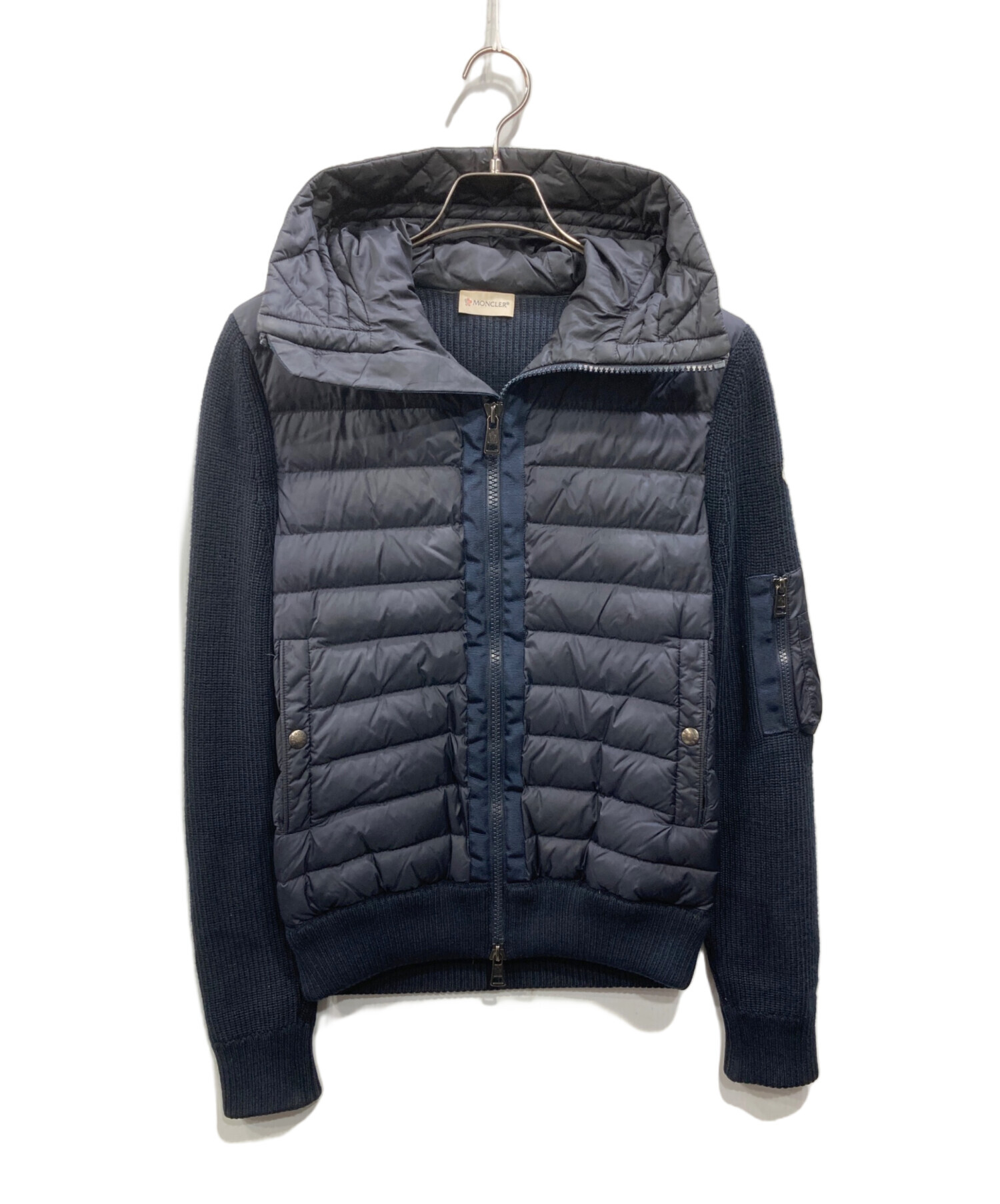中古・古着通販】MONCLER (モンクレール) ニット切替ダウン 中古・古着通販】MONCLER (モンクレール) ニット切替ダウン