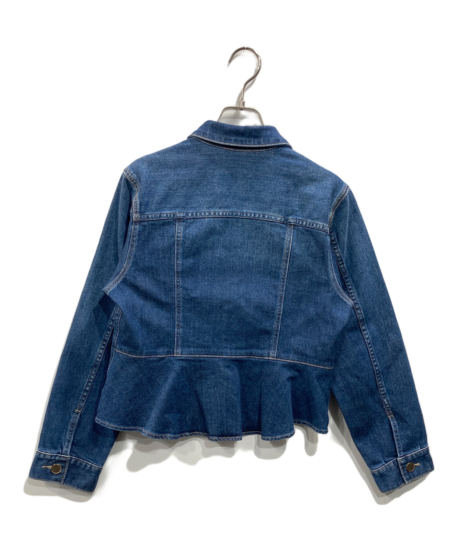 ANAYIペルラムプリーツブルゾン38サイズ 中古・古着通販】ANAYI (アナイ) ストレッチデニムペプラム ジャケット