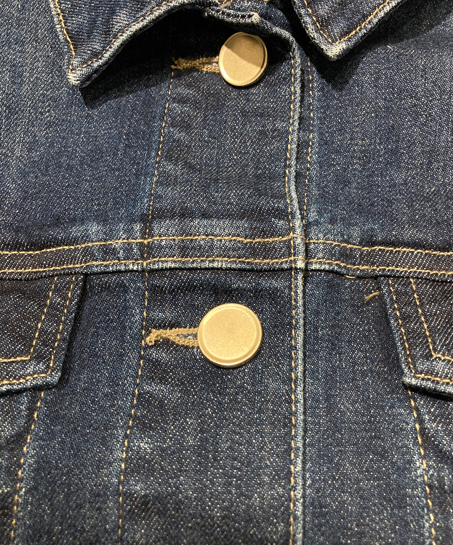 未使用 アナイ ANAYI ストレッチデニム ペプラム ジャケット 38 中古 