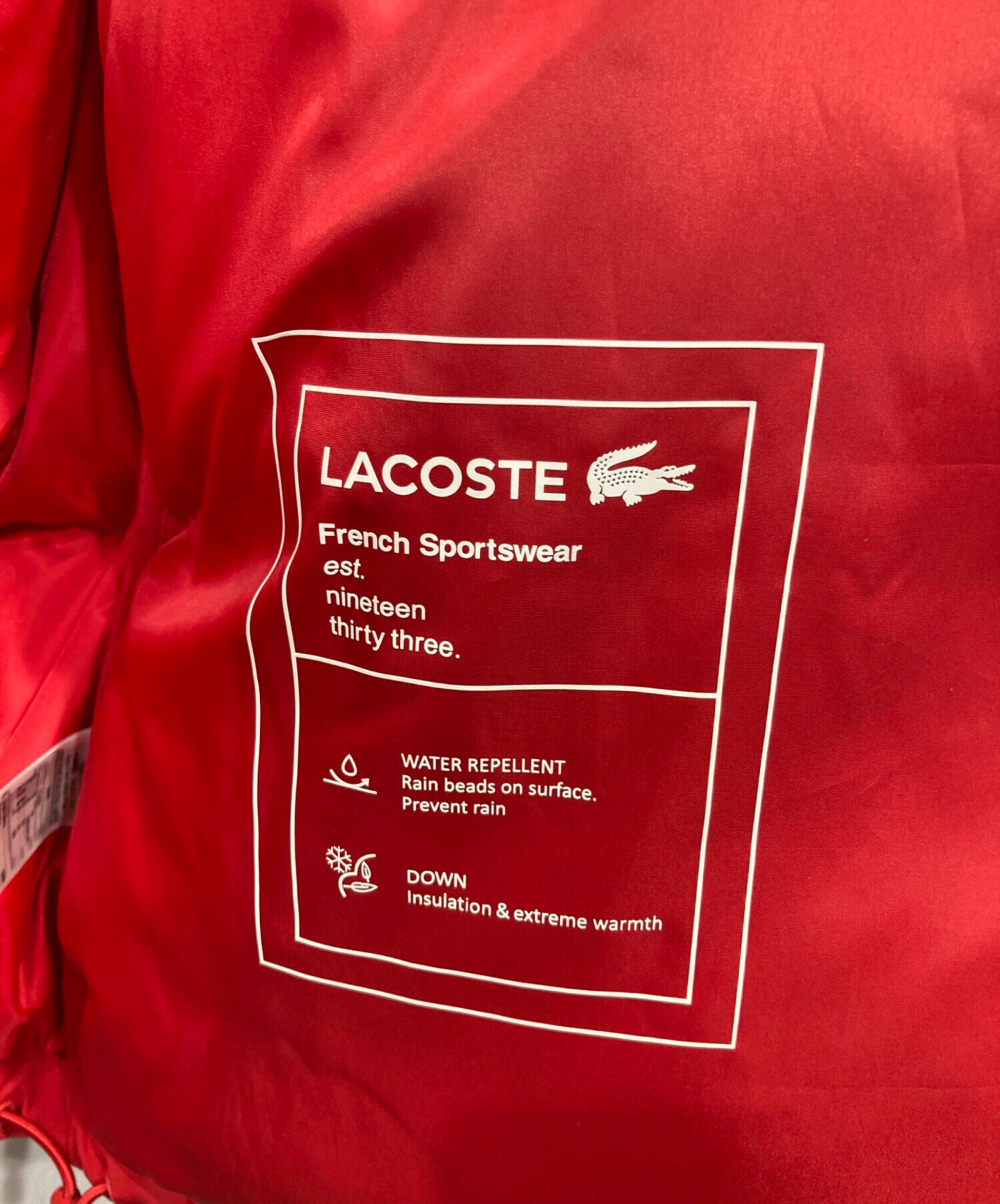 中古・古着通販】LACOSTE (ラコステ) バックステッチショートダウン