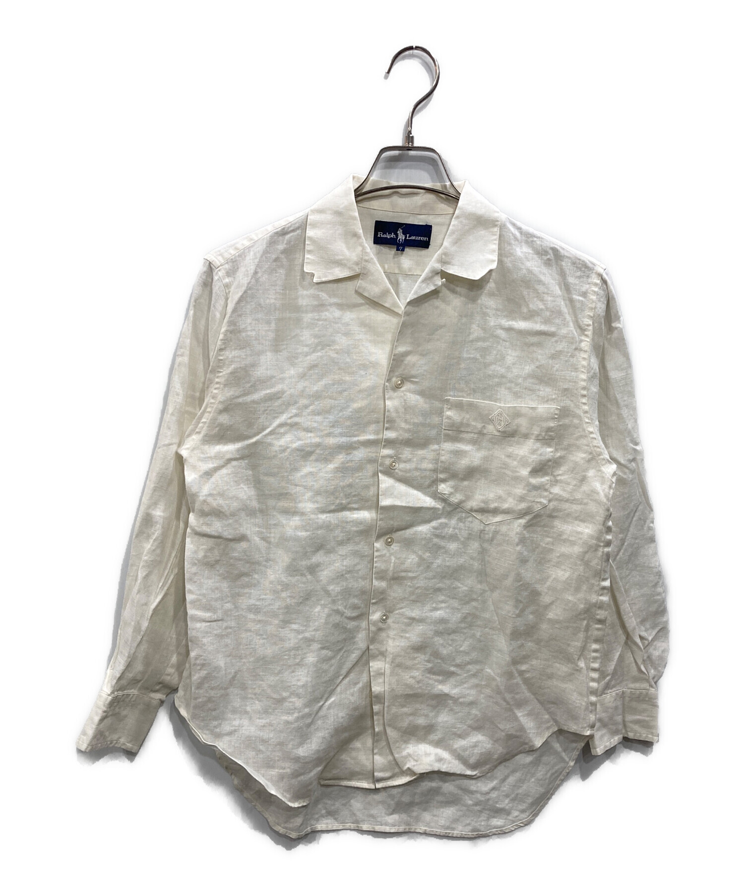 中古・古着通販】RALPH LAUREN (ラルフローレン) リネンオープンカラー 