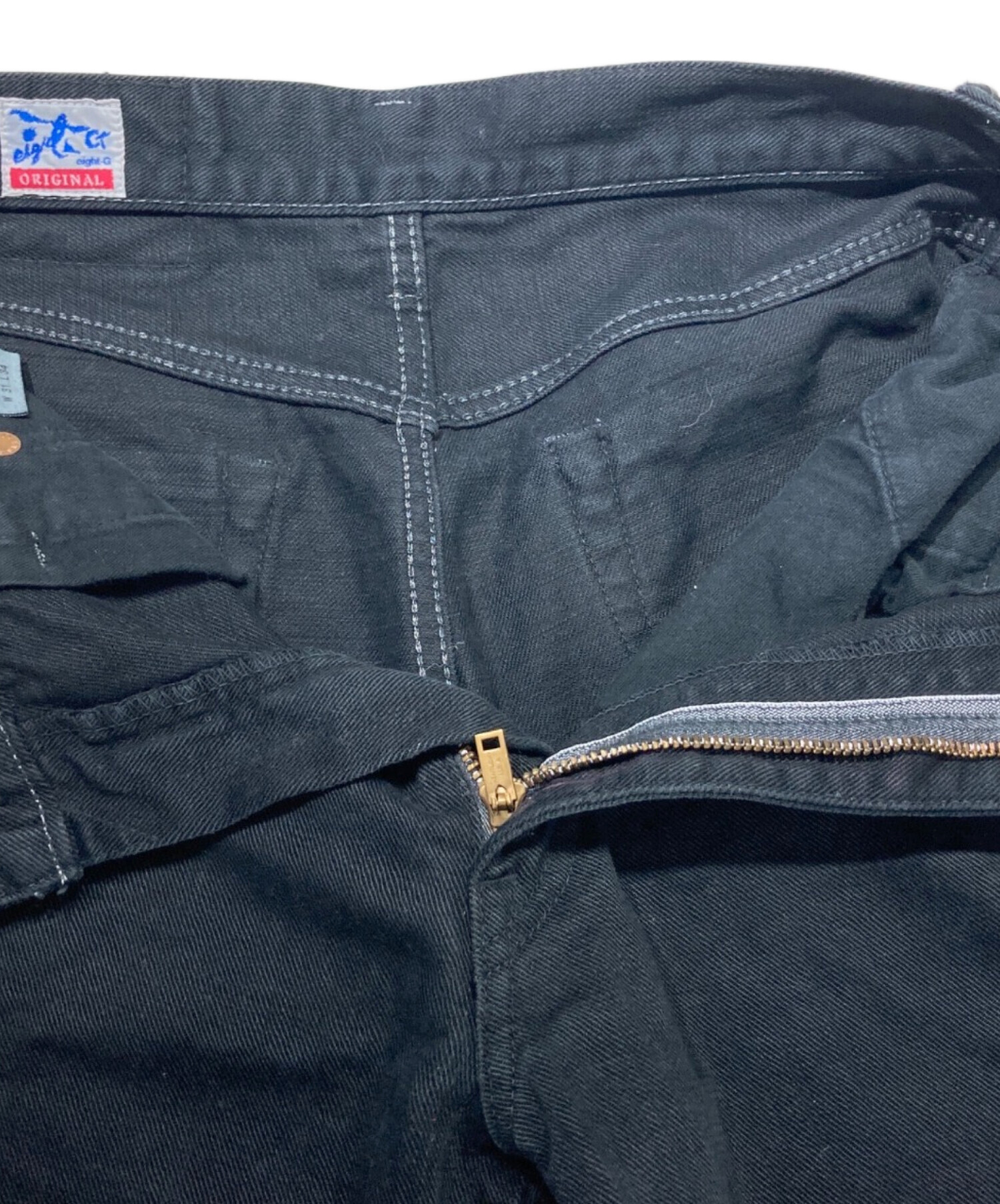 中古・古着通販】EIGHT G (エイトジー) デニムパンツ ブラック サイズ 