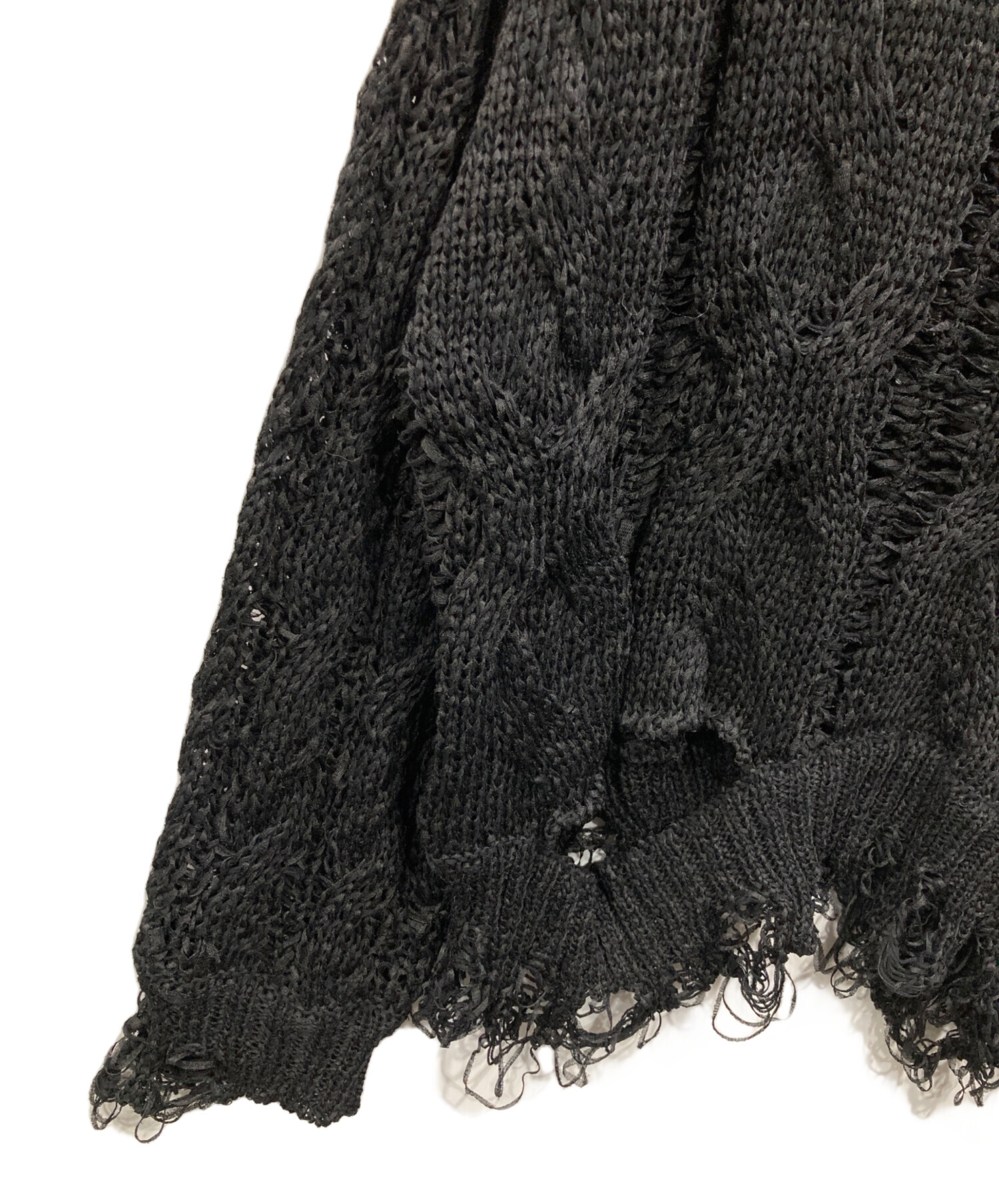 中古・古着通販】AMERI (アメリ) CABLE PATTERN DAMAGE LOOSE KNIT