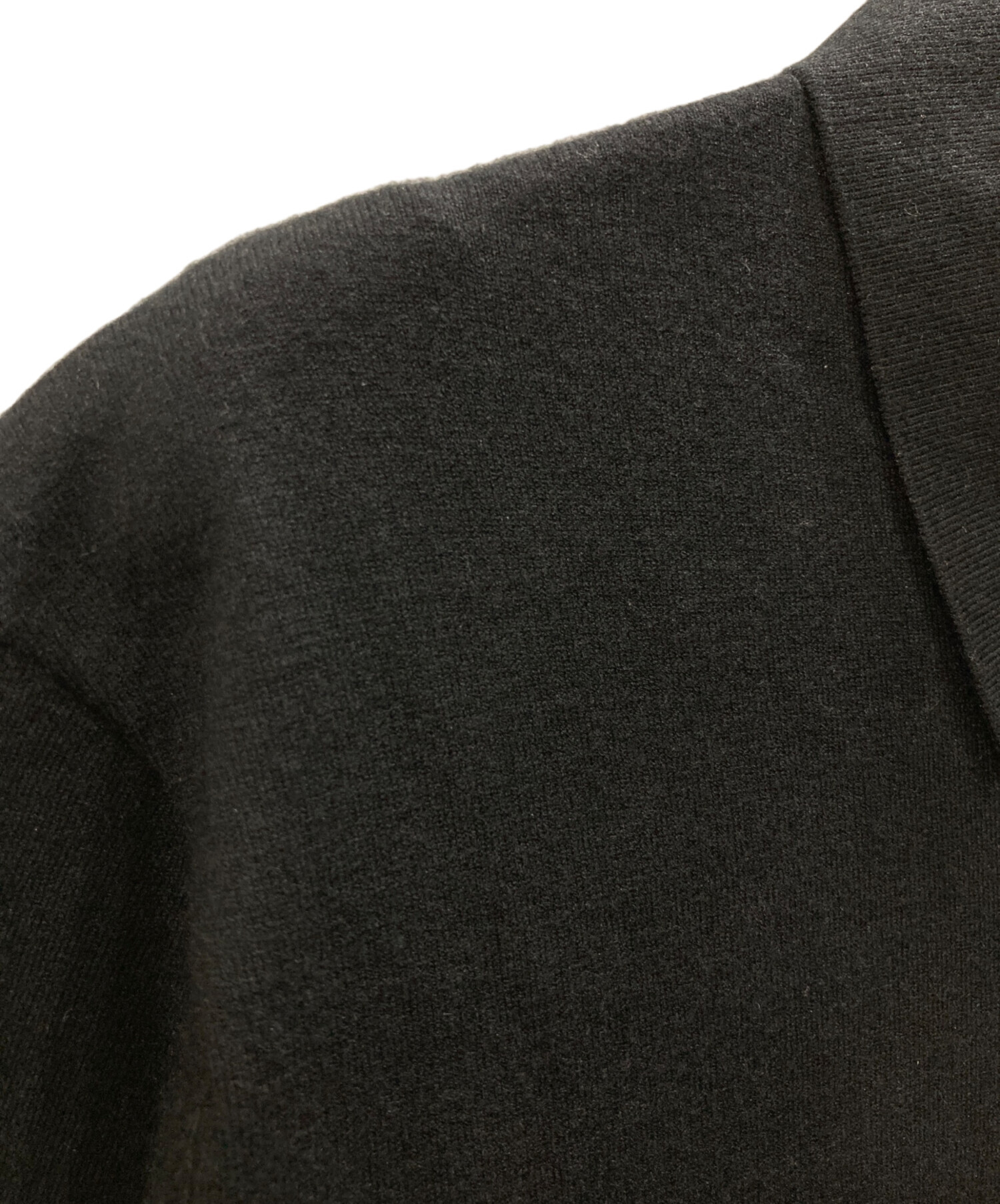中古・古着通販】theory (セオリー) ハーフジップ半袖ニット ブラック