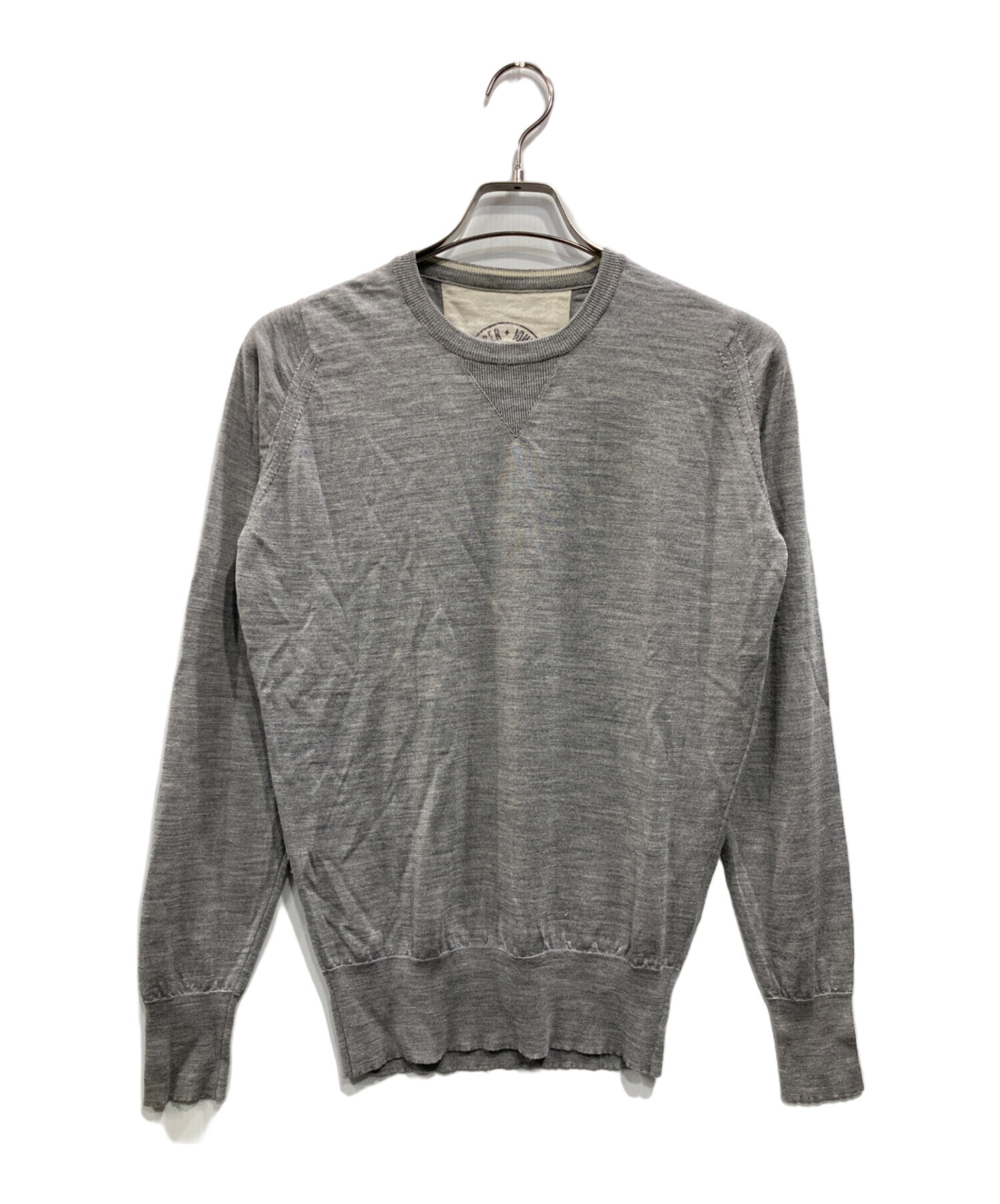 JOHN SMEDLEY ジョンスメドレー ニット・セーター XL グレー 【古着 