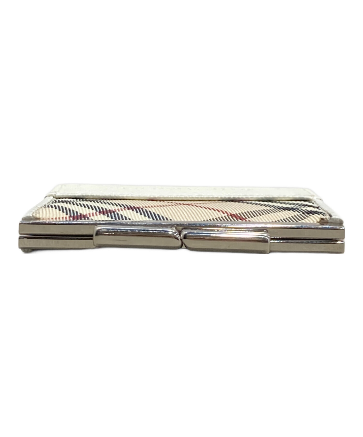 美品 BURBERRY バーバリー ノバチェック リボン タンクトップ ホワイト バーバリーブルーレーベル】✳︎ノバチェック&リボンがかわいいタンク