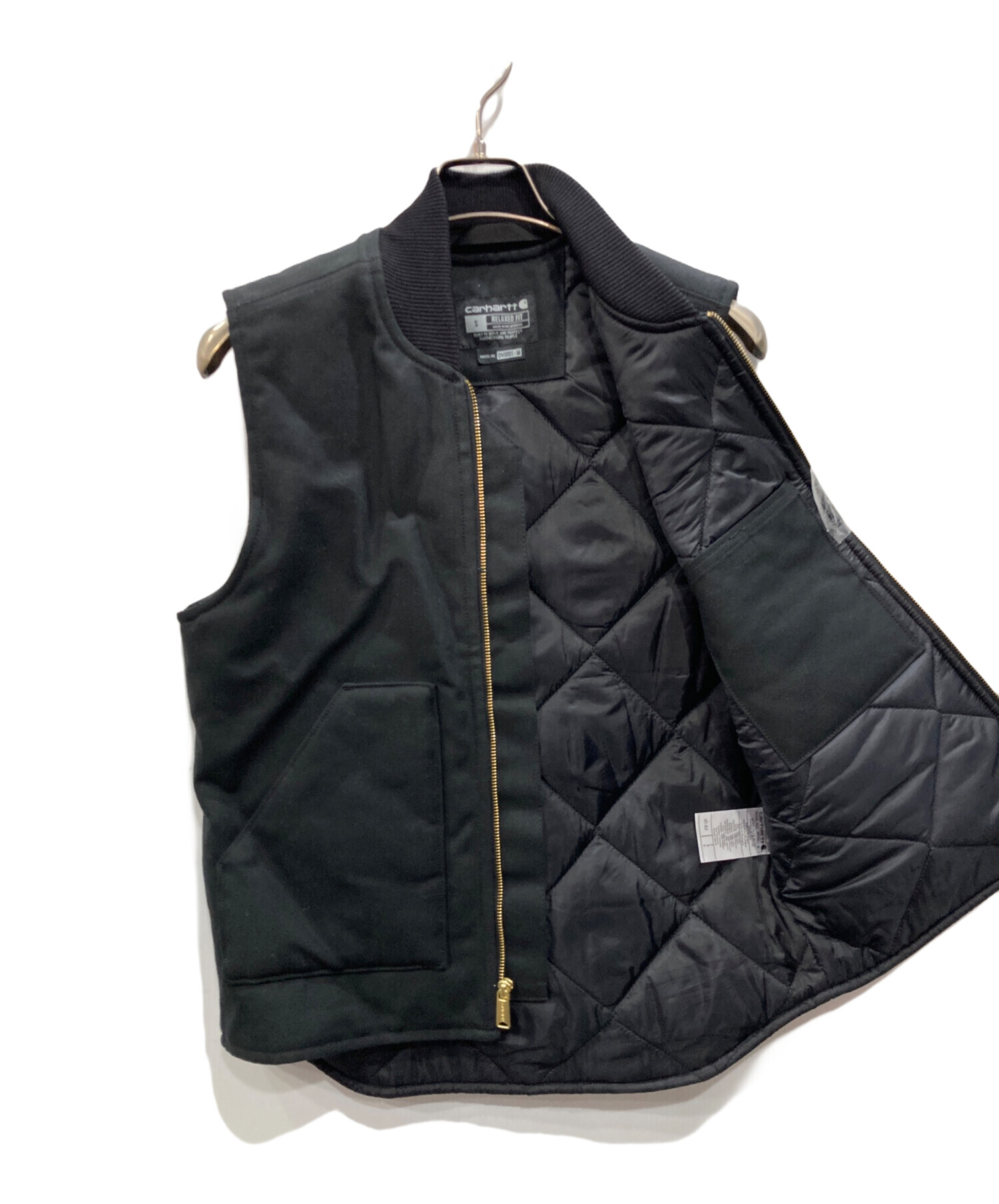 中古・古着通販】CarHartt (カーハート) ダック ジレ ブラック サイズ 