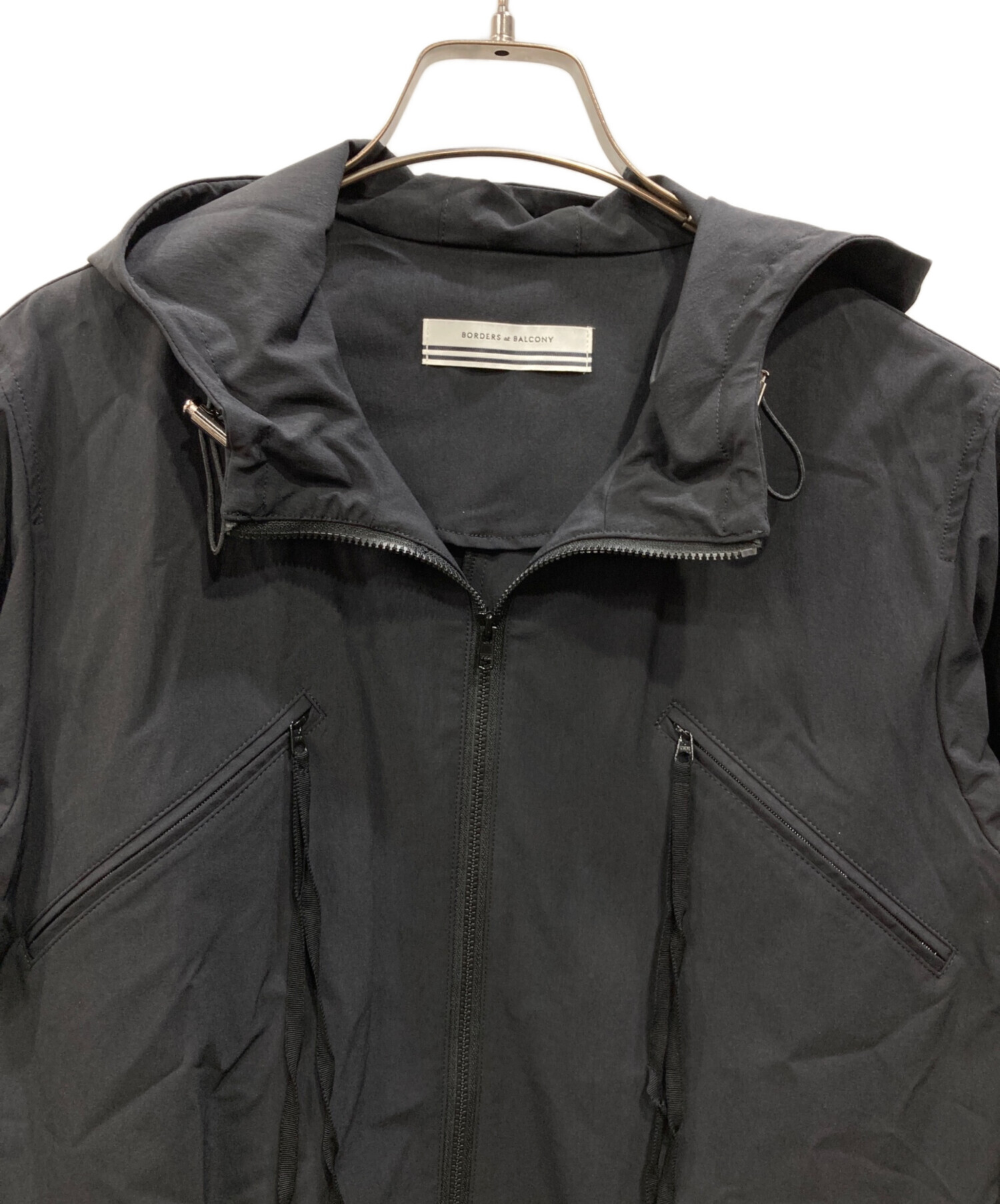 美品✨ボーダーズアットバルコニー イリデッセント パテッド ジャケット 黒 36 中古・古着通販】BORDERS AT BALCONY (ボーダーズアットバルコニー