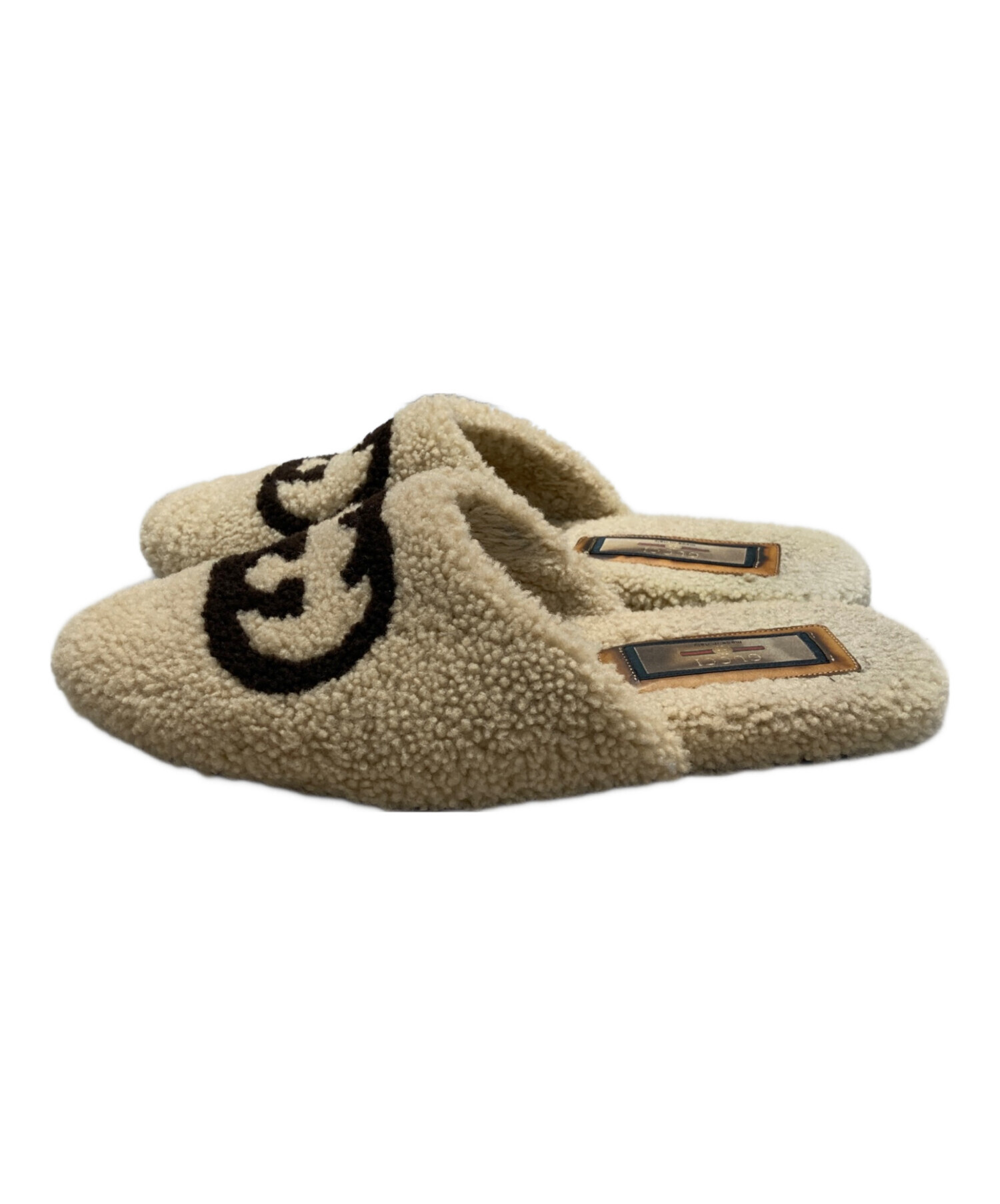 styles様　＜Gucci＞スリッパシューズ 中古・古着通販】GUCCI (グッチ) アイリーン ロゴプリント シアリング