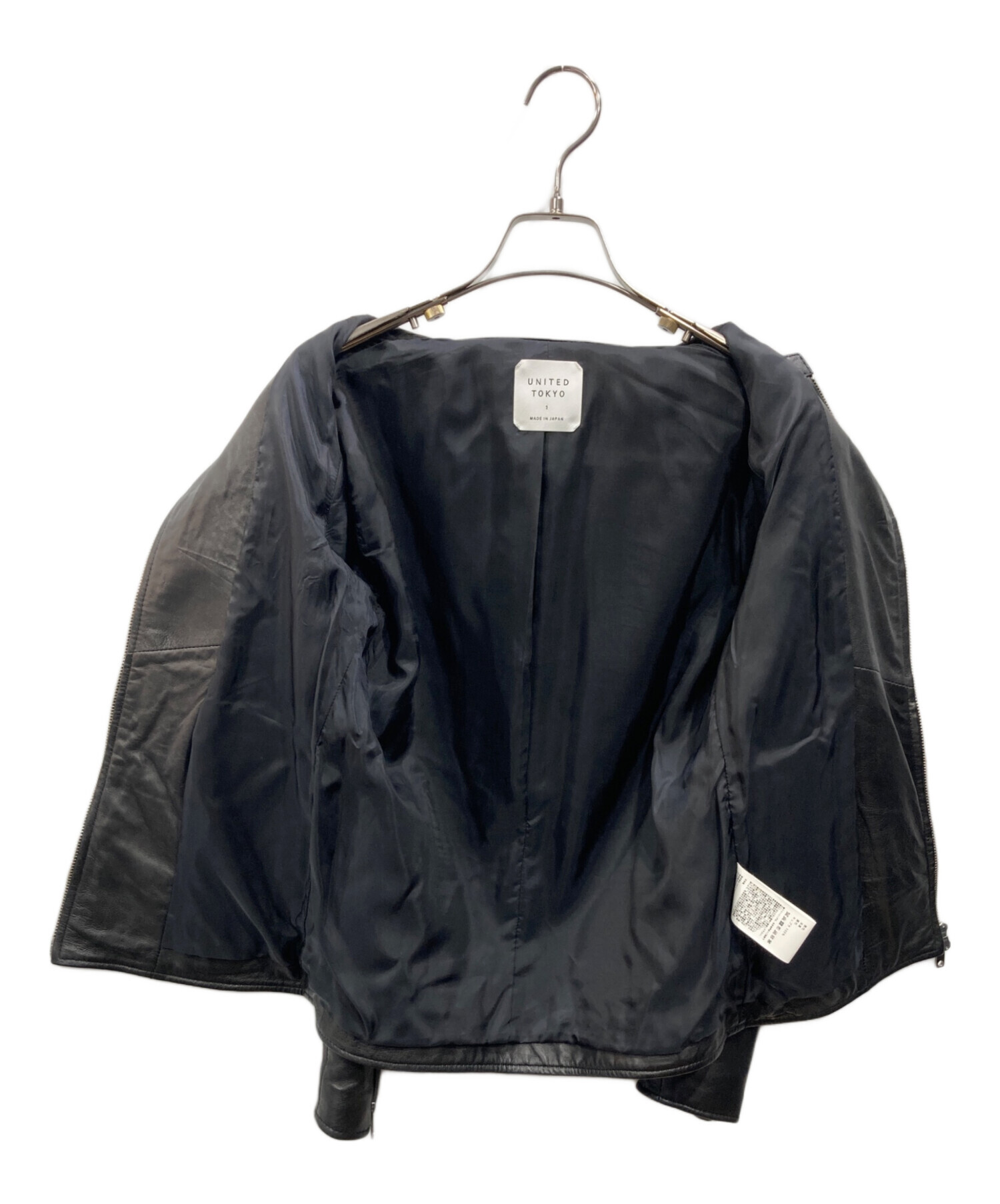 UNITED TOKYO 羊革 ラムレザー シングルライダースジャケット UNITED TOKYO（ユナイテッドトウキョウ）の「ラムレザーシングル