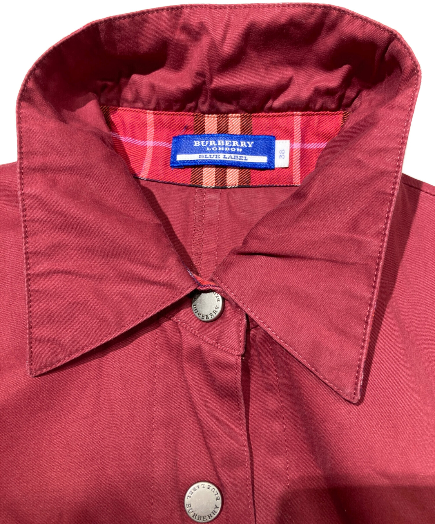 美品 ブルーレーベル ドライシャツサテンワンピース 38 中古・古着通販】BURBERRY BLUE LABEL (バーバリー ブルー レーベル