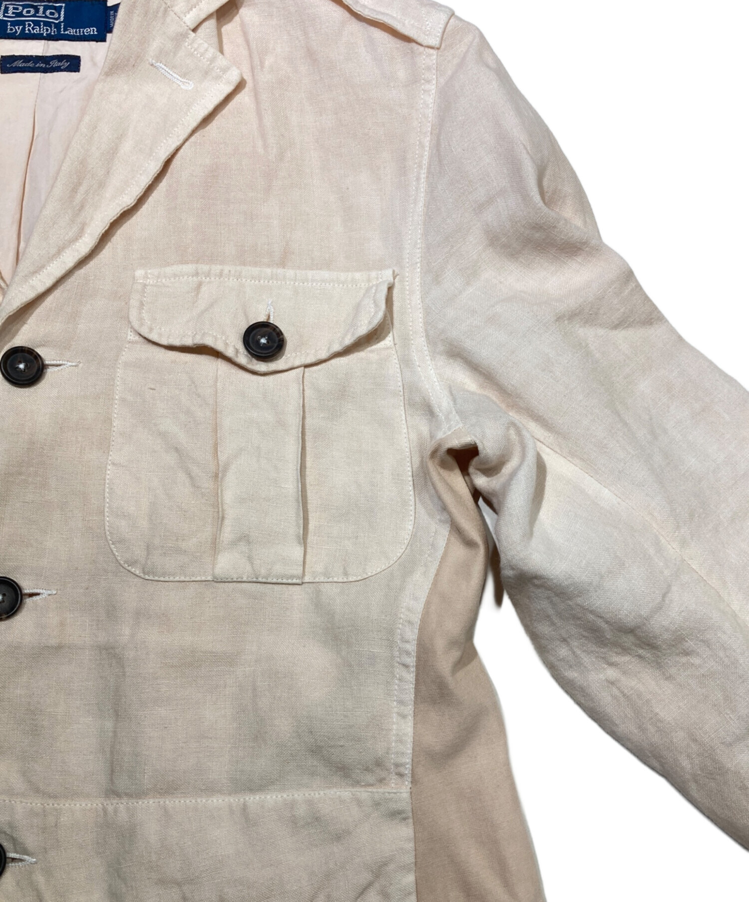 old ralph lauren /リネン サファリジャケット ラルフローレン 中古・古着通販】POLO RALPH LAUREN (ポロ・ラルフローレン) リネン