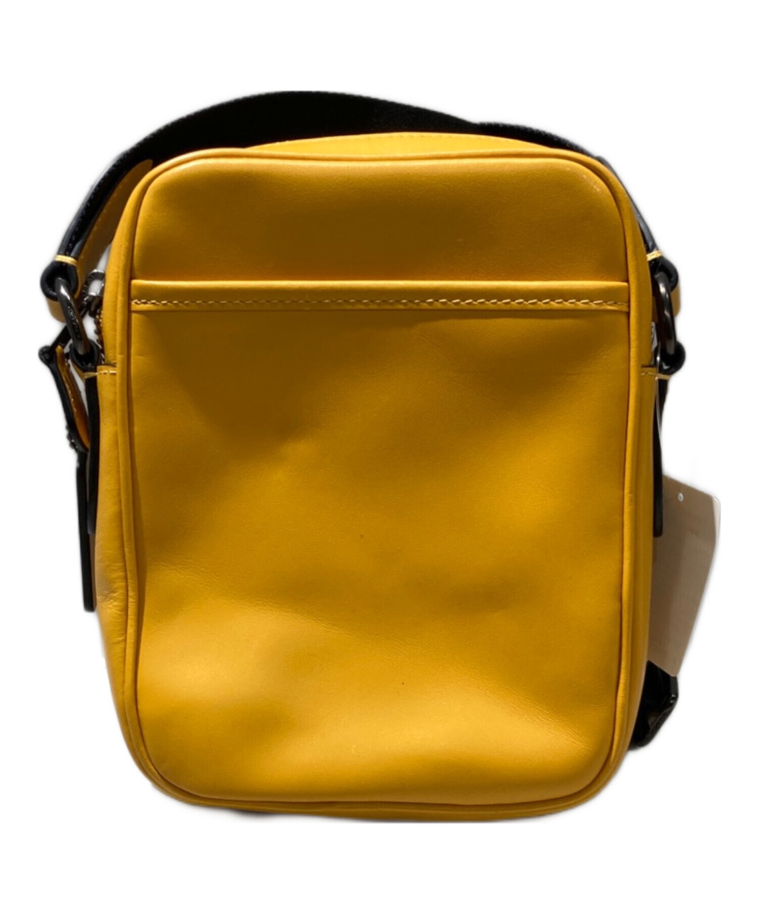 値下げコーチ COACH ショルダーバッグ レザー イエロー 中古・古着通販】COACH (コーチ) ショルダーバッグ イエロー｜ブランド
