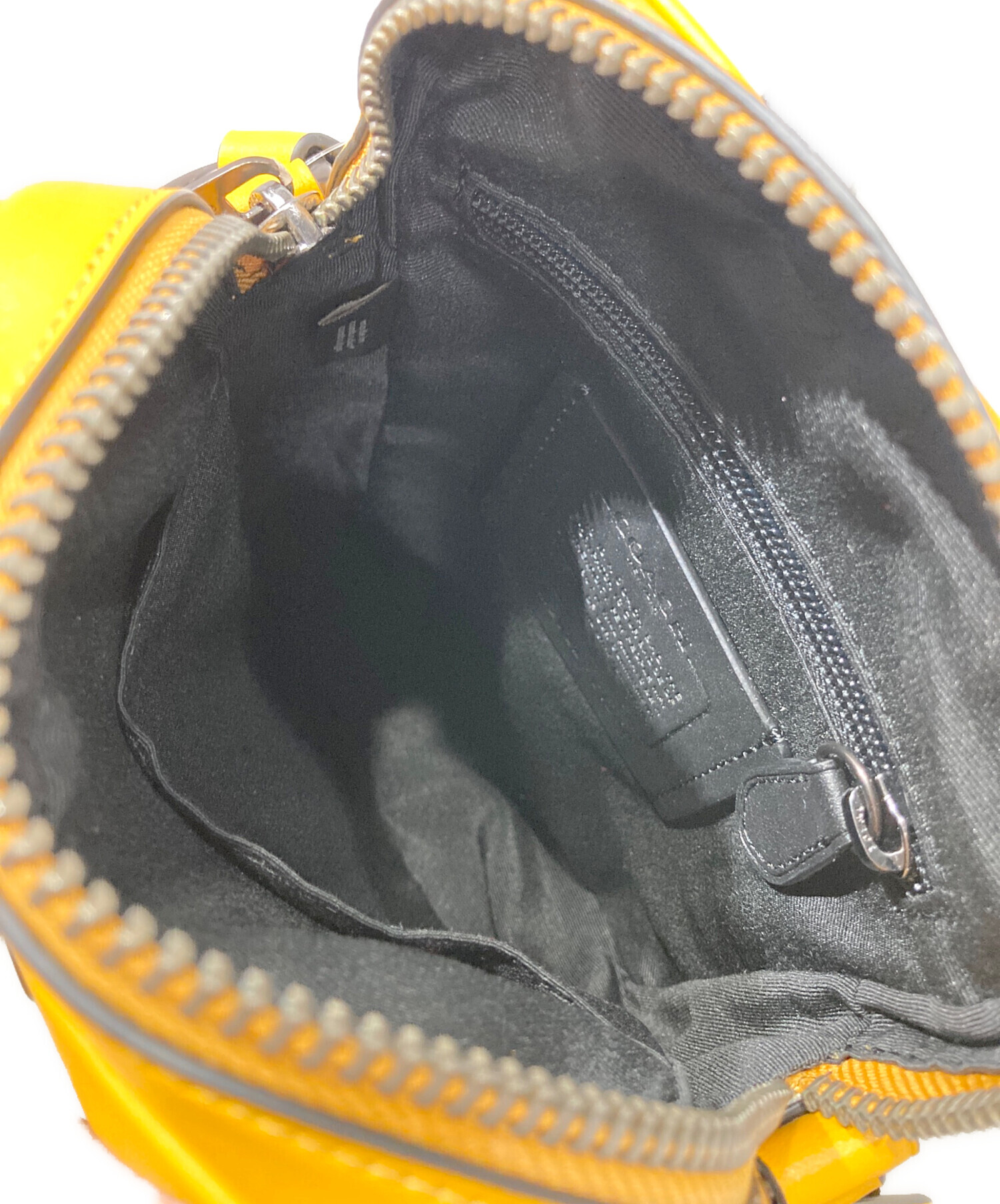 値下げコーチ COACH ショルダーバッグ レザー イエロー 中古・古着通販】COACH (コーチ) ショルダーバッグ イエロー｜ブランド