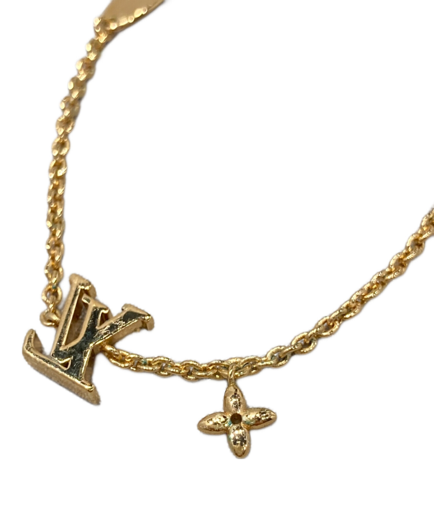 Louis Vuitton ルイヴィトン　ゴールド ロゴ　確実正規品　美品 中古・古着通販】LOUIS VUITTON (ルイ ヴィトン) ブレスレット・LV