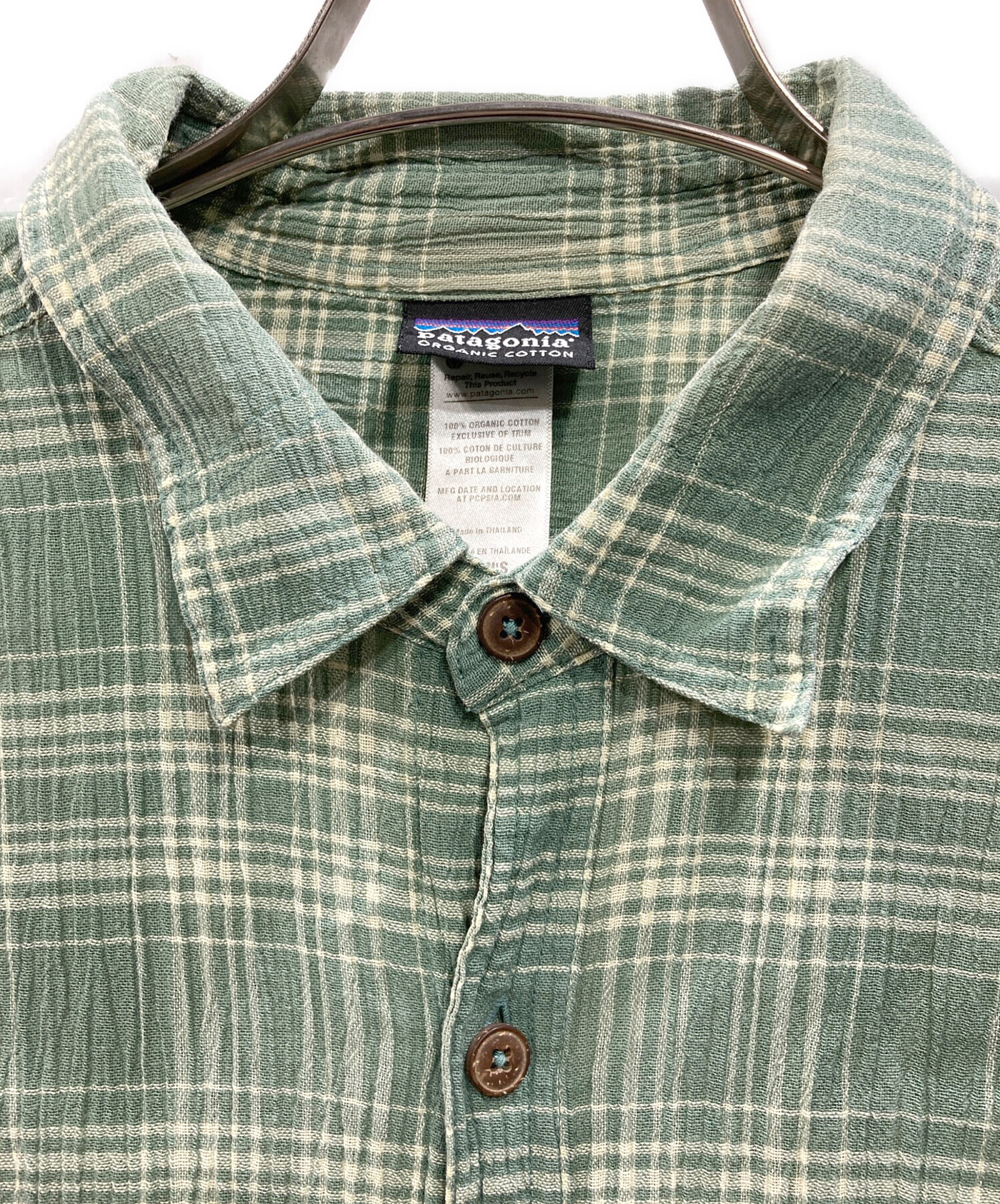 中古・古着通販】Patagonia (パタゴニア) 半袖シャツ グリーン サイズ