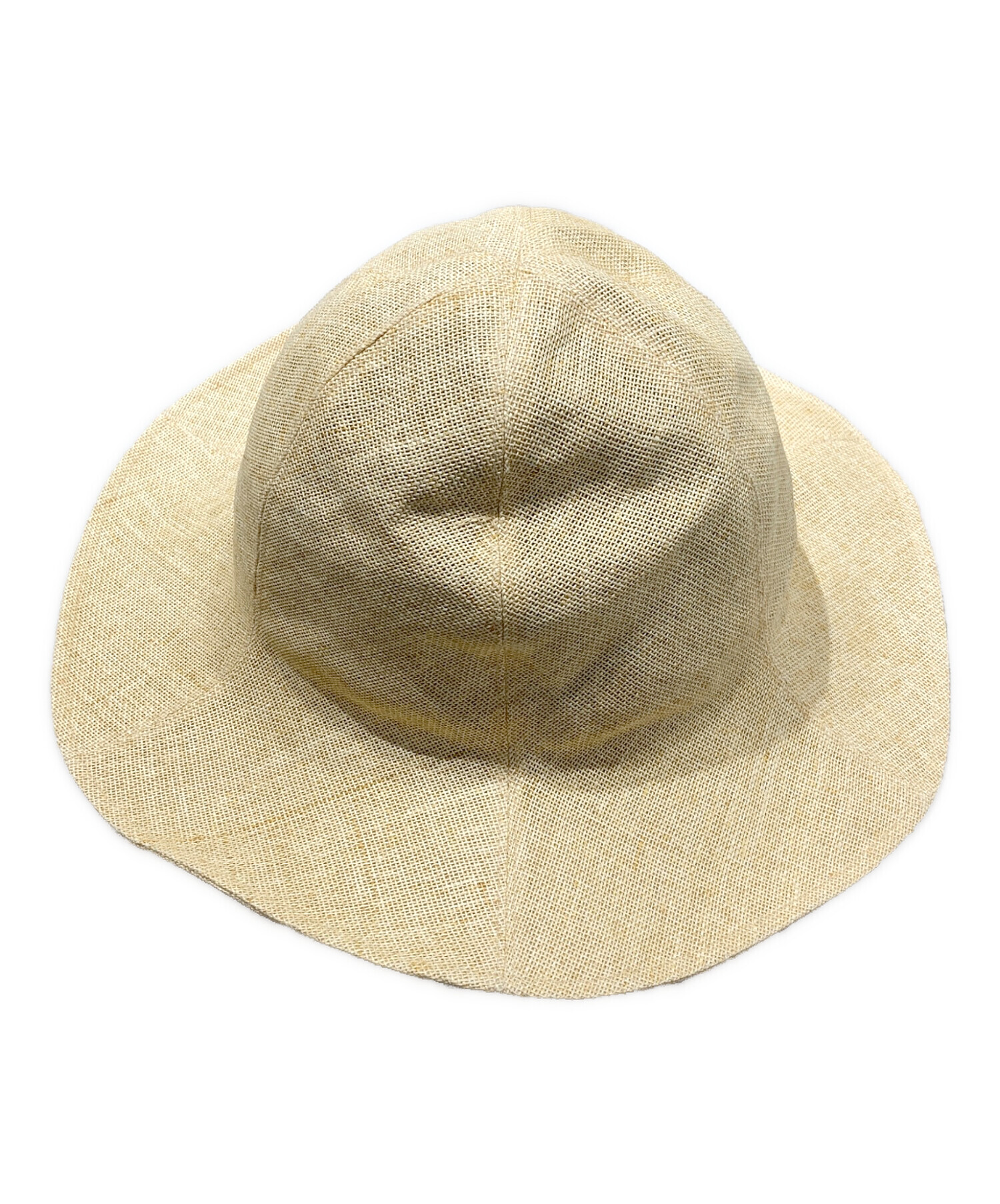 【極美品】KIJIMA TAKAYUKI ペーパーハット ベージュ サイズ3 中古・古着通販】kijima takayuki (キジマタカユキ) ペーパーハット