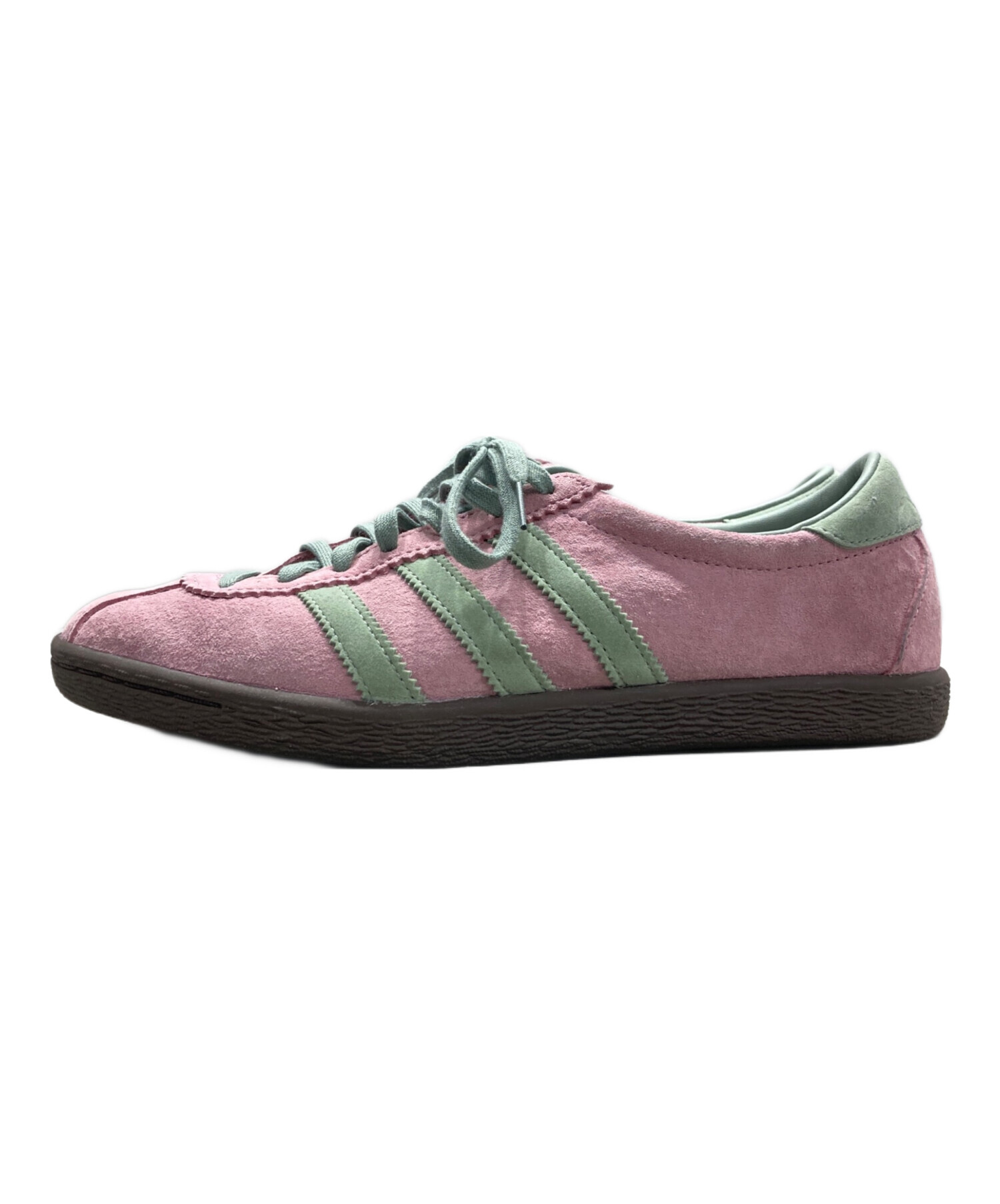 ［美品] adidas TABACCO スニーカー　ピンク　緑 中古・古着通販】adidas (アディダス) TOBACCO ピンク サイズ:25.5cm