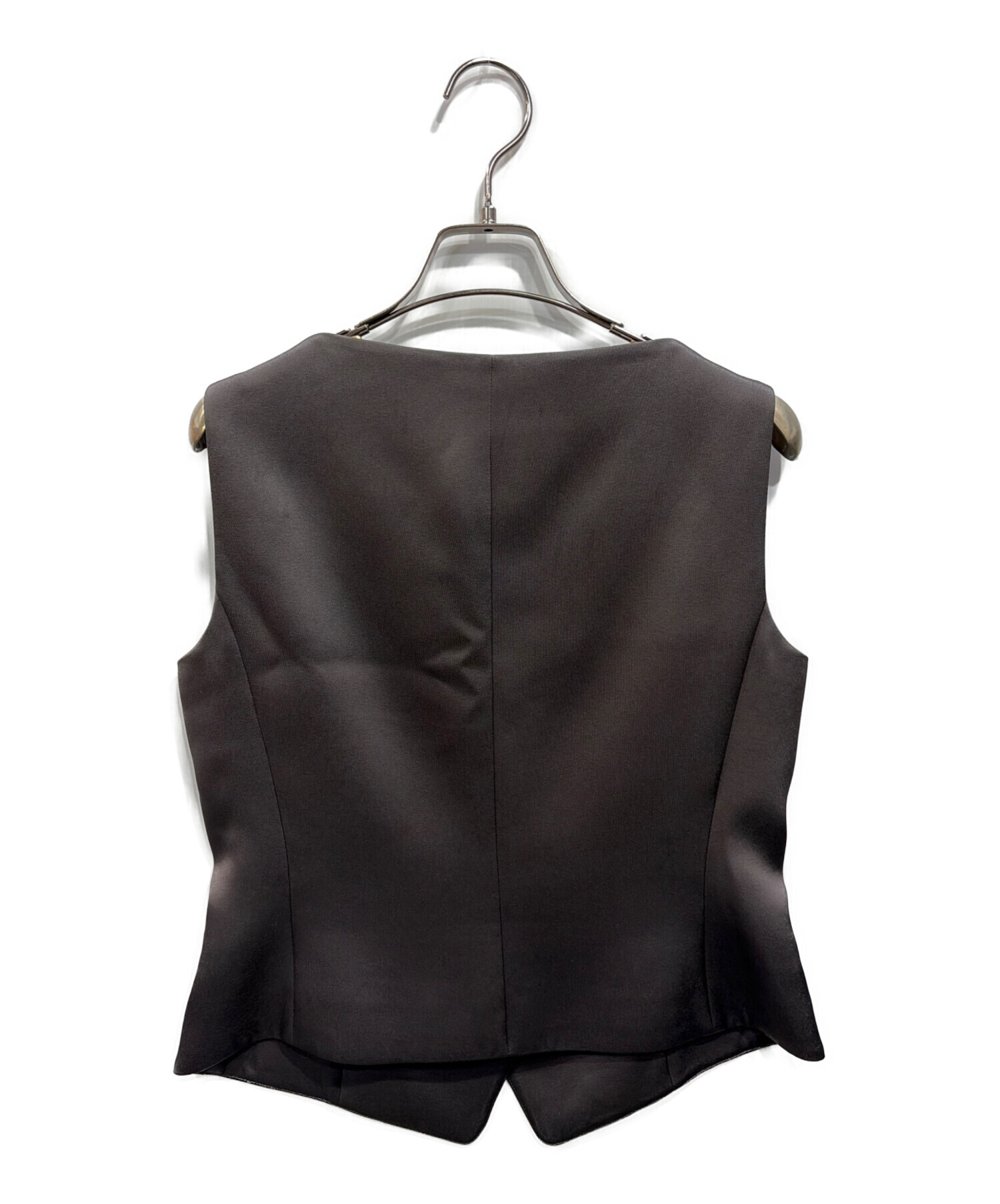 中古・古着通販】theory (セオリー) Base Satin Boat Neck Vest カーキ