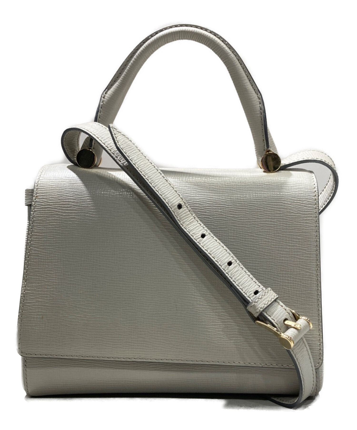 MaxMara マックスマーラ レザー バッグ スェード グレー 中古・古着通販】MaxMara (マックスマーラ) 2WAYバッグ グレー