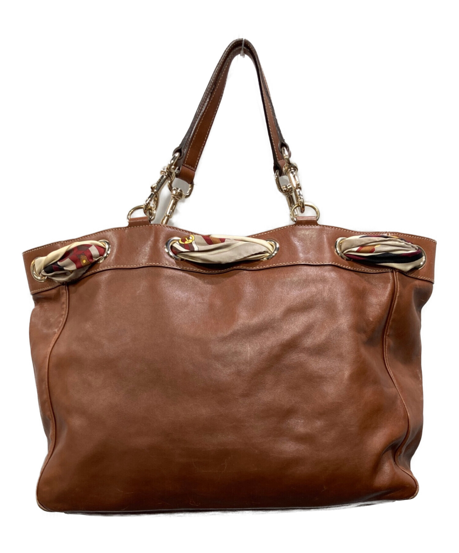 中古・古着通販】GUCCI (グッチ) POSITANO TOTE BAG ブラウン